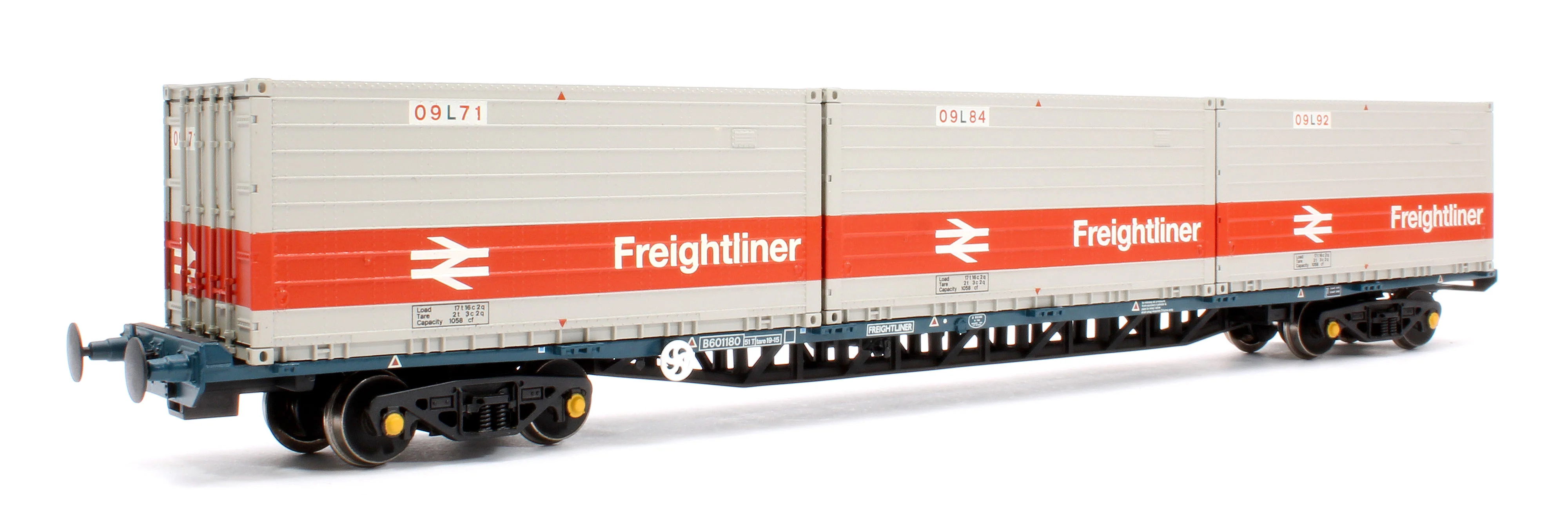 38-625A BR FGA Outer Flats 2-Pack BR Blue No.B601180 & B601202 & 5 x Type L/N Freightliner Containers - Image 4