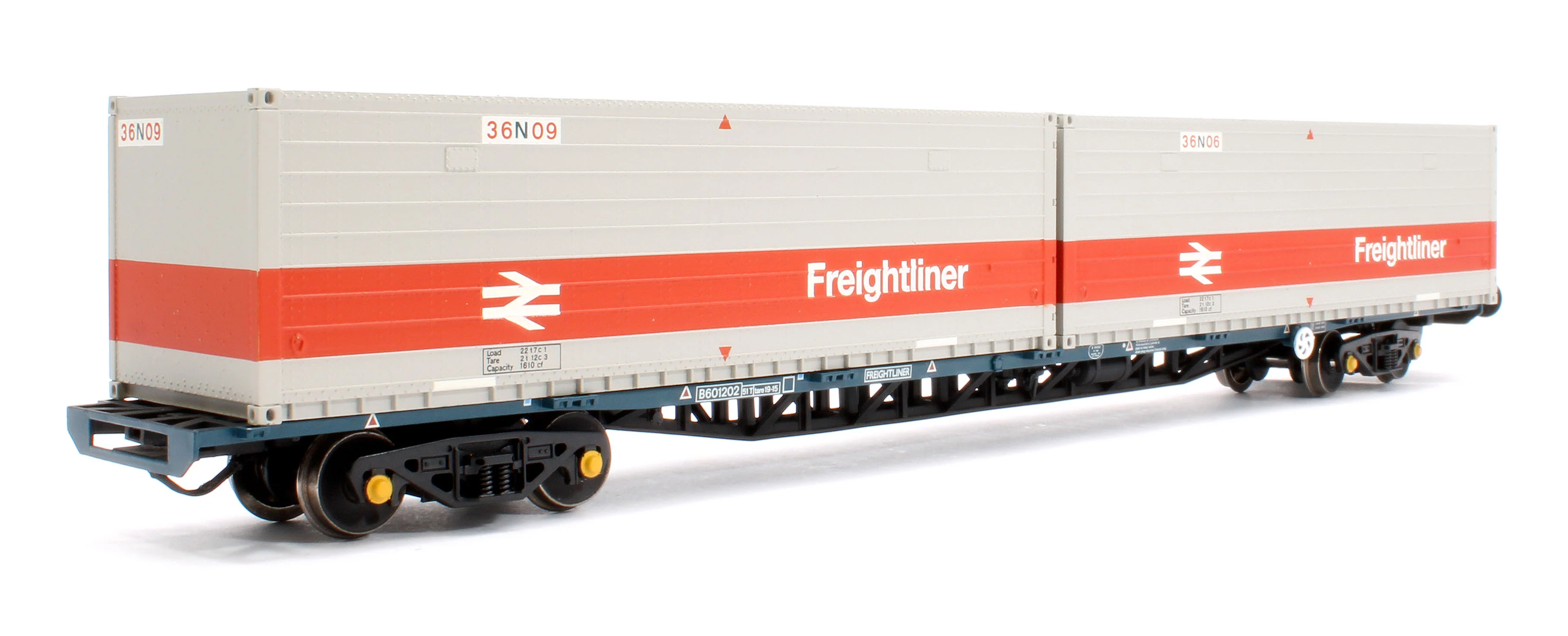 38-625A BR FGA Outer Flats 2-Pack BR Blue No.B601180 & B601202 & 5 x Type L/N Freightliner Containers - Image 7
