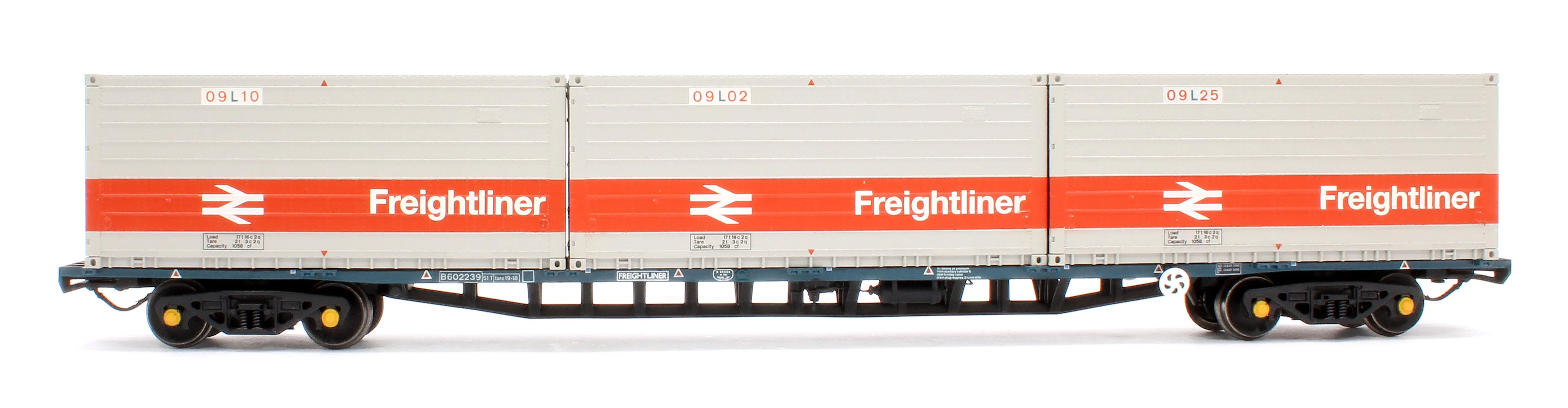 38-626B BR FFA Inner Flat BR Blue No.B602239 3 x Type L Freightliner Containers - Image 2
