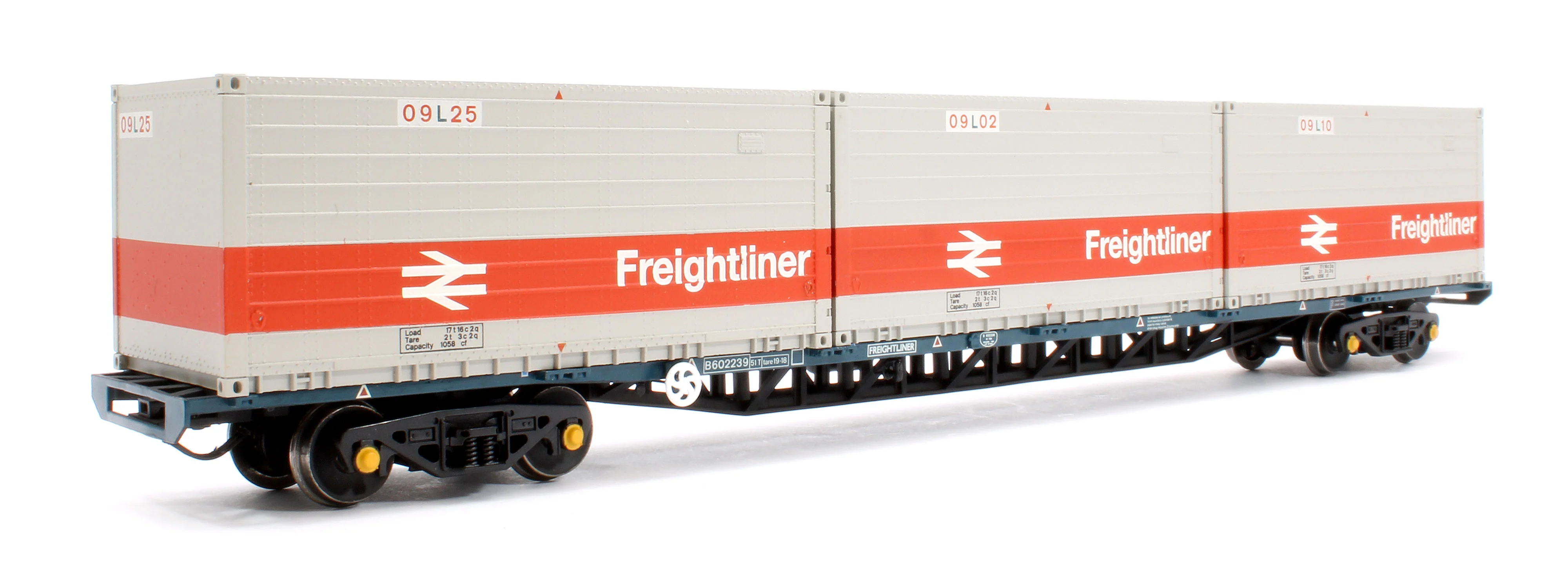 38-626B BR FFA Inner Flat BR Blue No.B602239 3 x Type L Freightliner Containers - Image 3