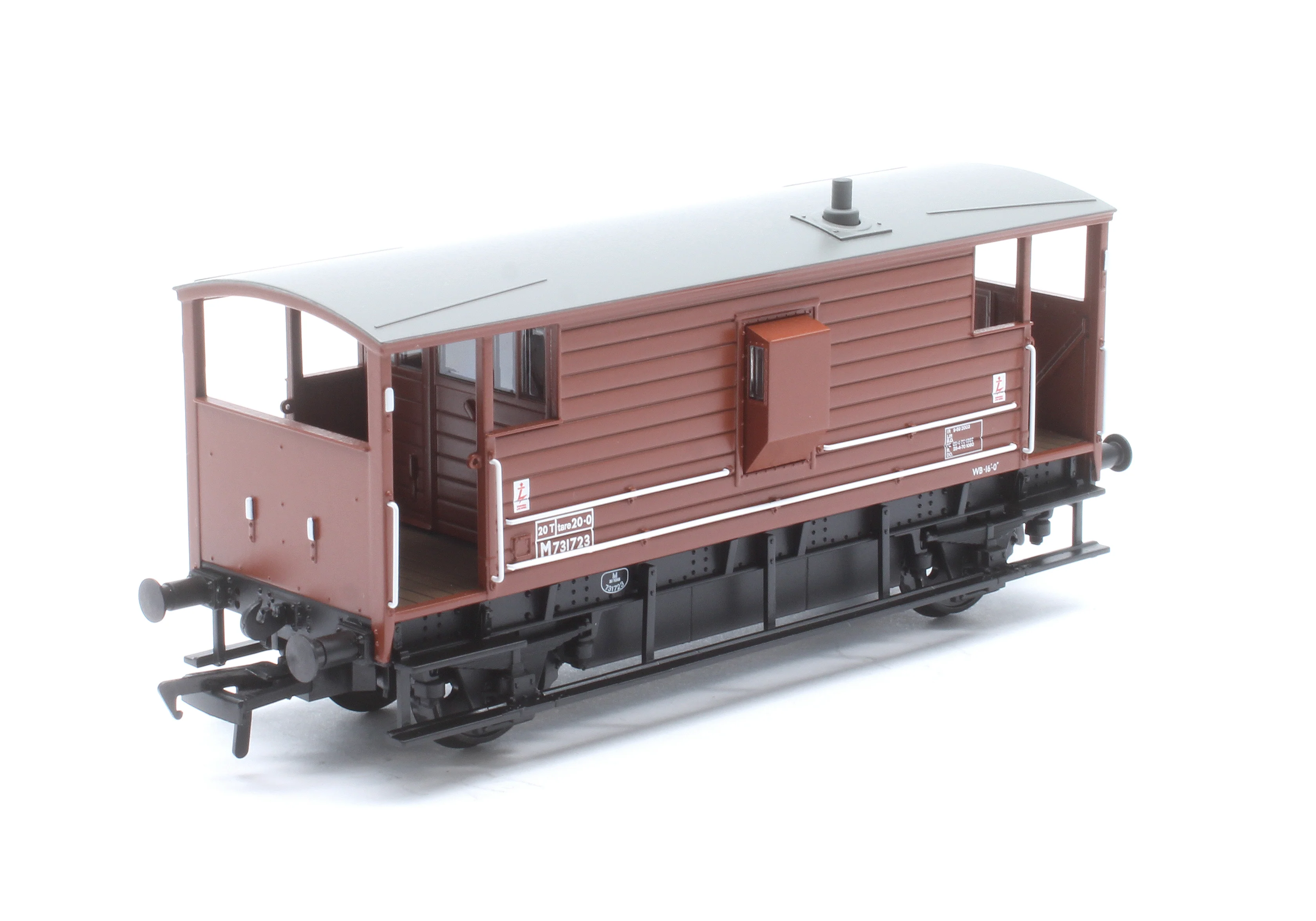 38-978 LMS 20T Brake Van BR Bauxite (Late) No. M731723 - Image 5