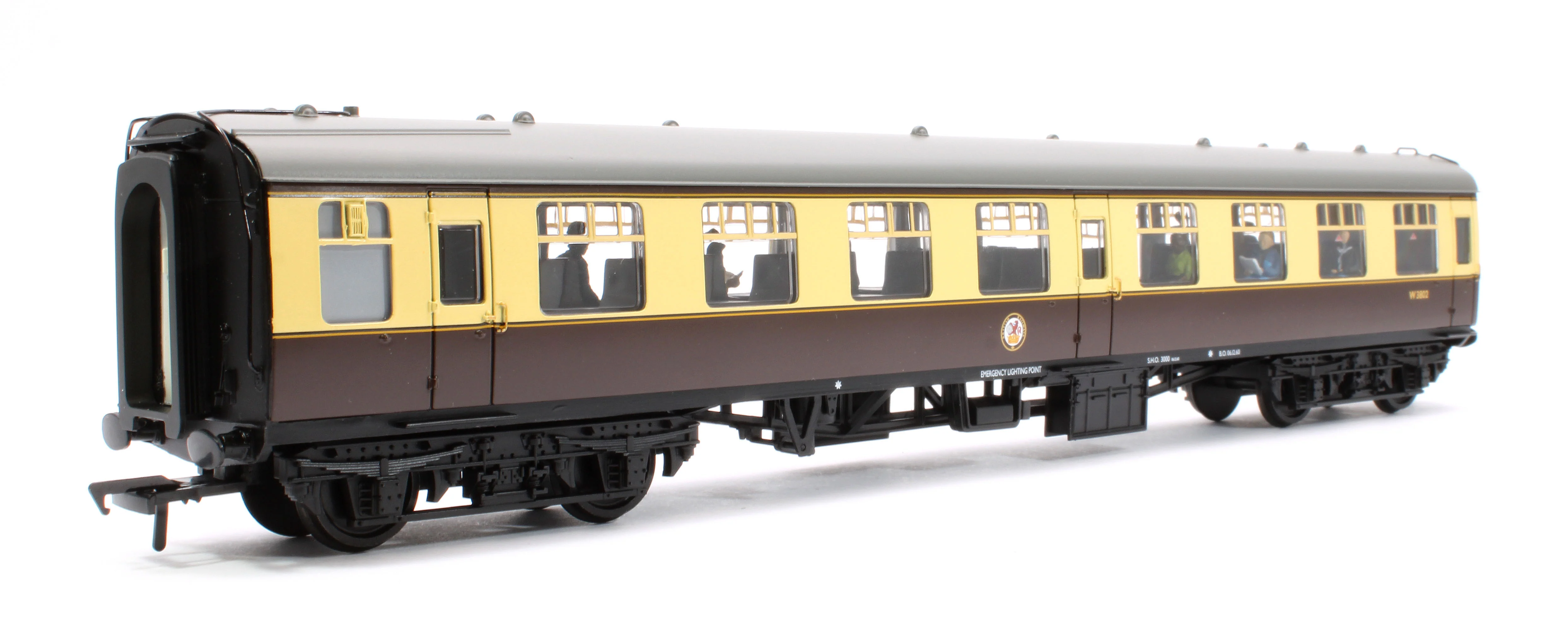 39-054DPF BR Mk1 TSO Tourist Second Open BR (WR) Chocolate & Cream W3802 - Fitted Passengers - Image 3