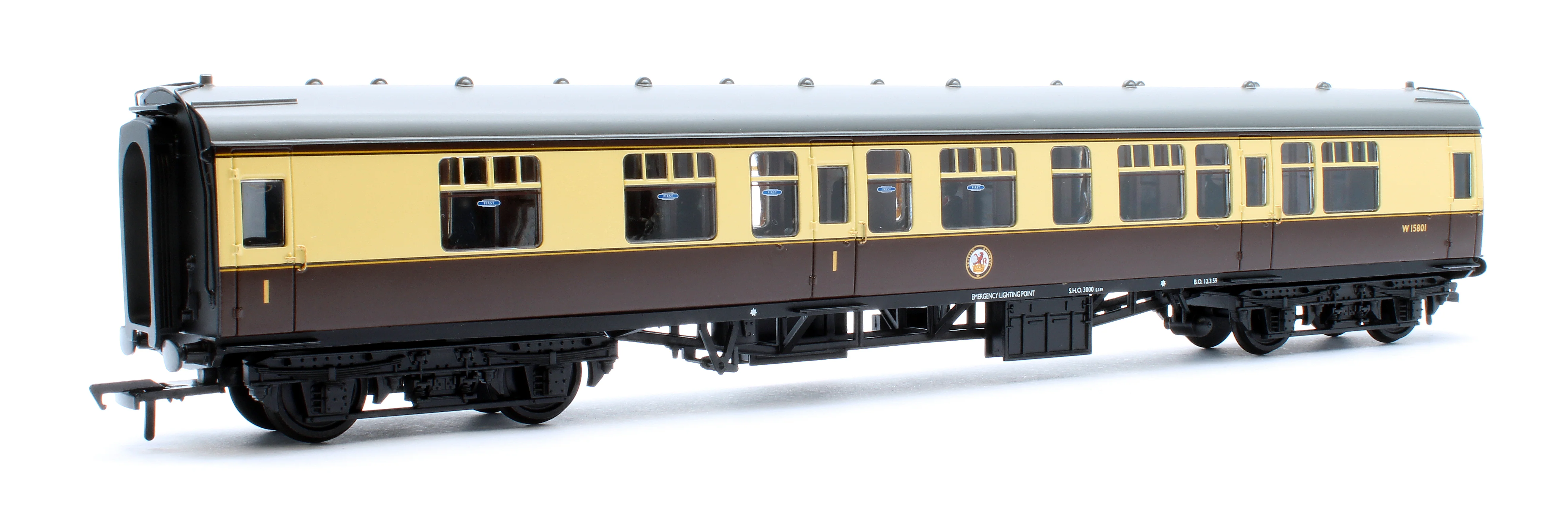 39-129DPF BR Mk1 CK Composite Corridor BR (WR) Chocolate & Cream W15801 - Fitted Passengers - Image 2