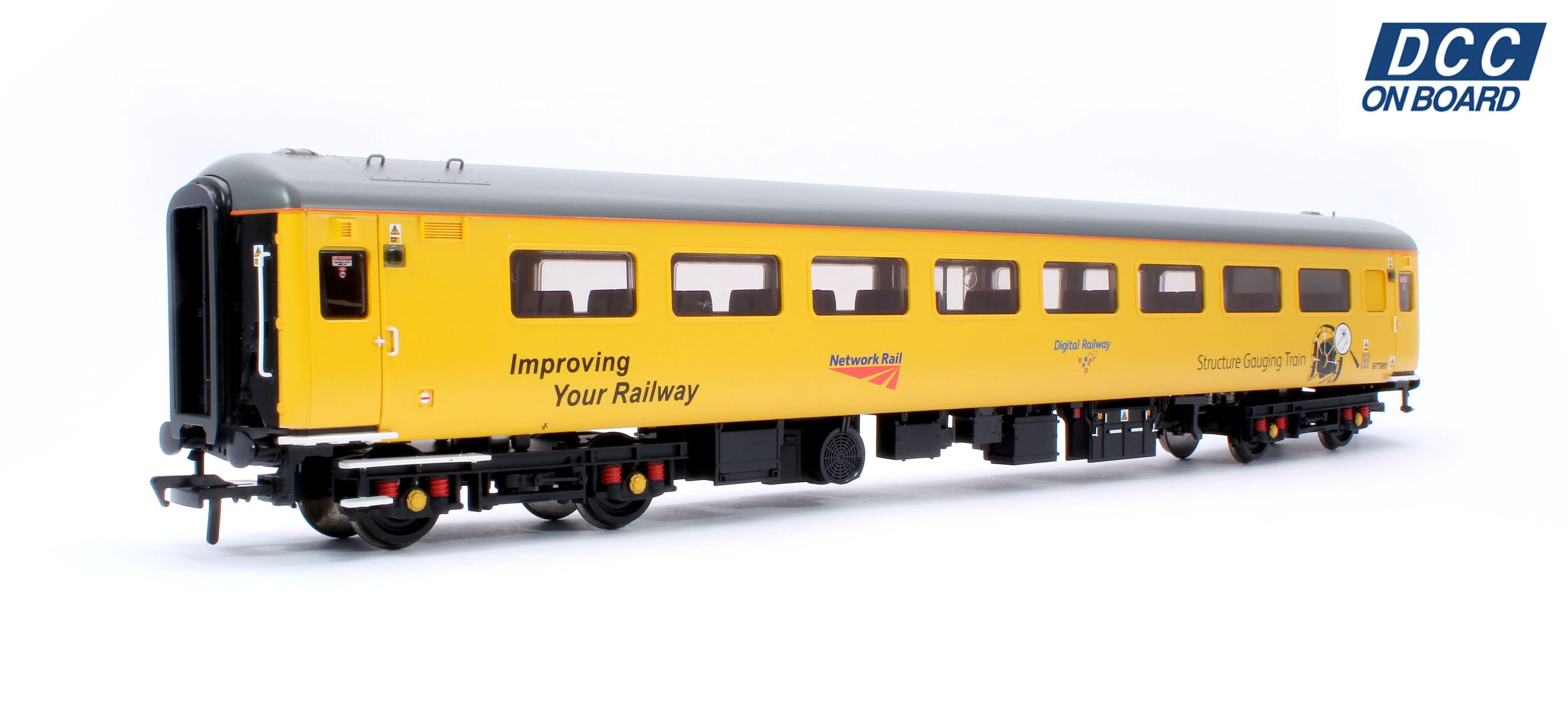 39-682DC BR Mk2F ex-TSO Structure Gauging Train Coach Network Rail Yellow No.977985 - DCC Fitted