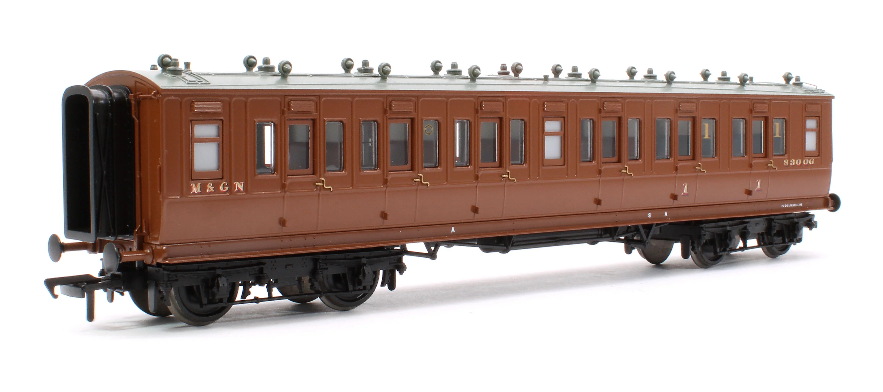 39-861 LNWR 50ft Arc Roof Composite Corridor M&GN Brown No.83006 - Image 3