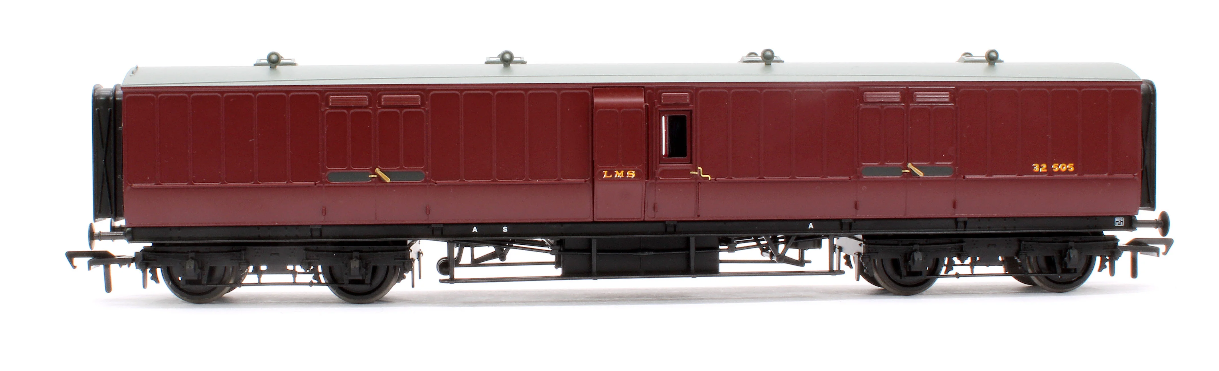 39-893 LNWR 50ft Arc Roof Full Brake LMS Crimson Lake No.32505 - Image 2