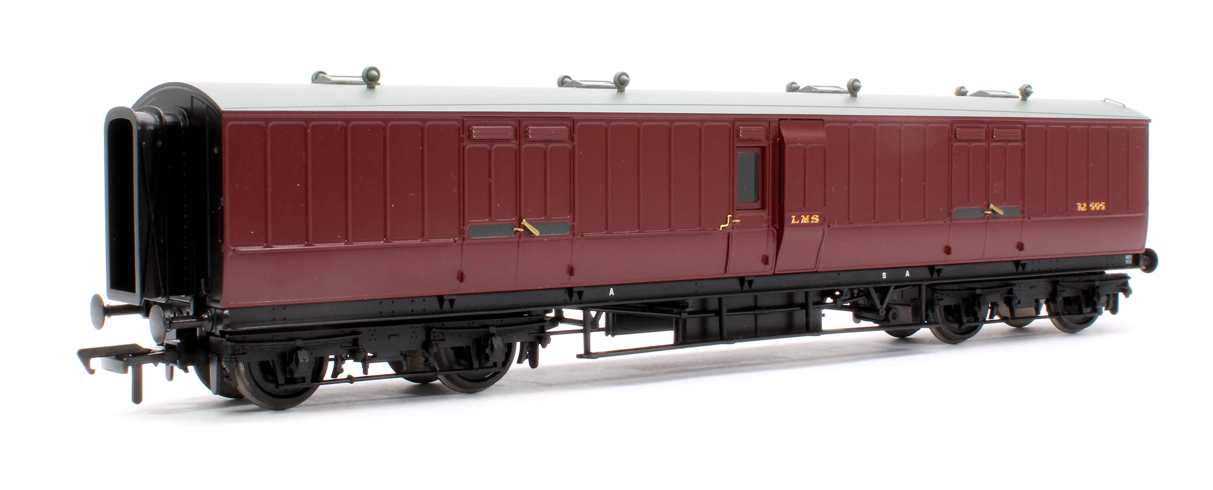 39-893 LNWR 50ft Arc Roof Full Brake LMS Crimson Lake No.32505 - Image 3