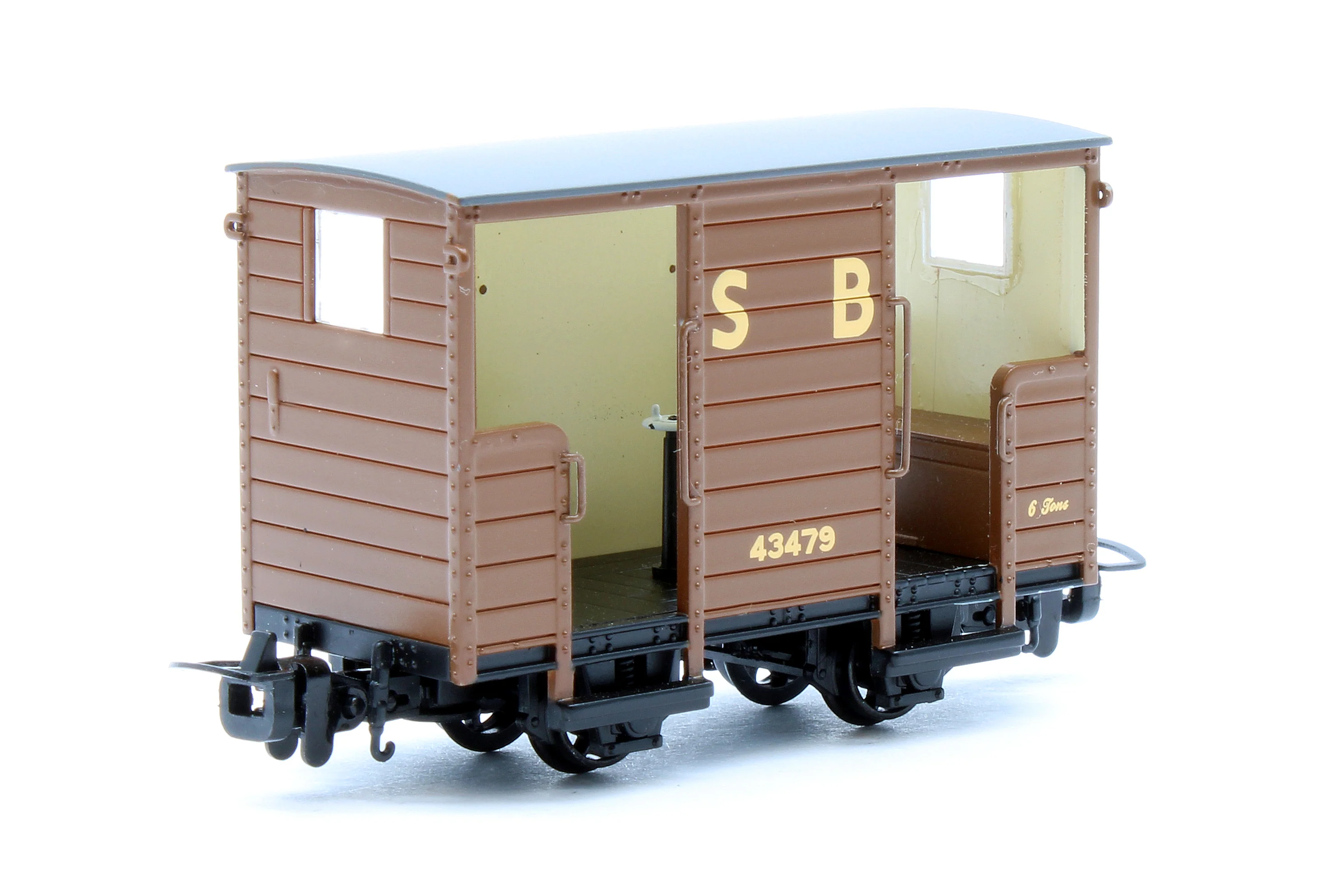 393-101A RNAD Open-End Brake Van Statfold Barn Railway Brown No. 43479 - Image 2