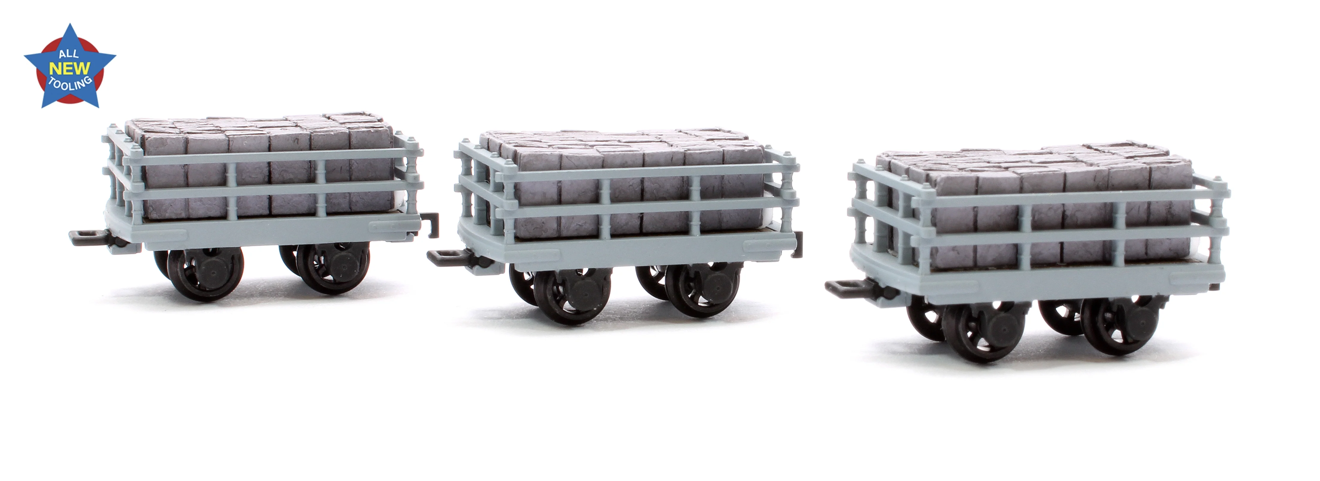 393-227 Dinorwic Slate Wagons with sides 3-Pack Grey [WL]