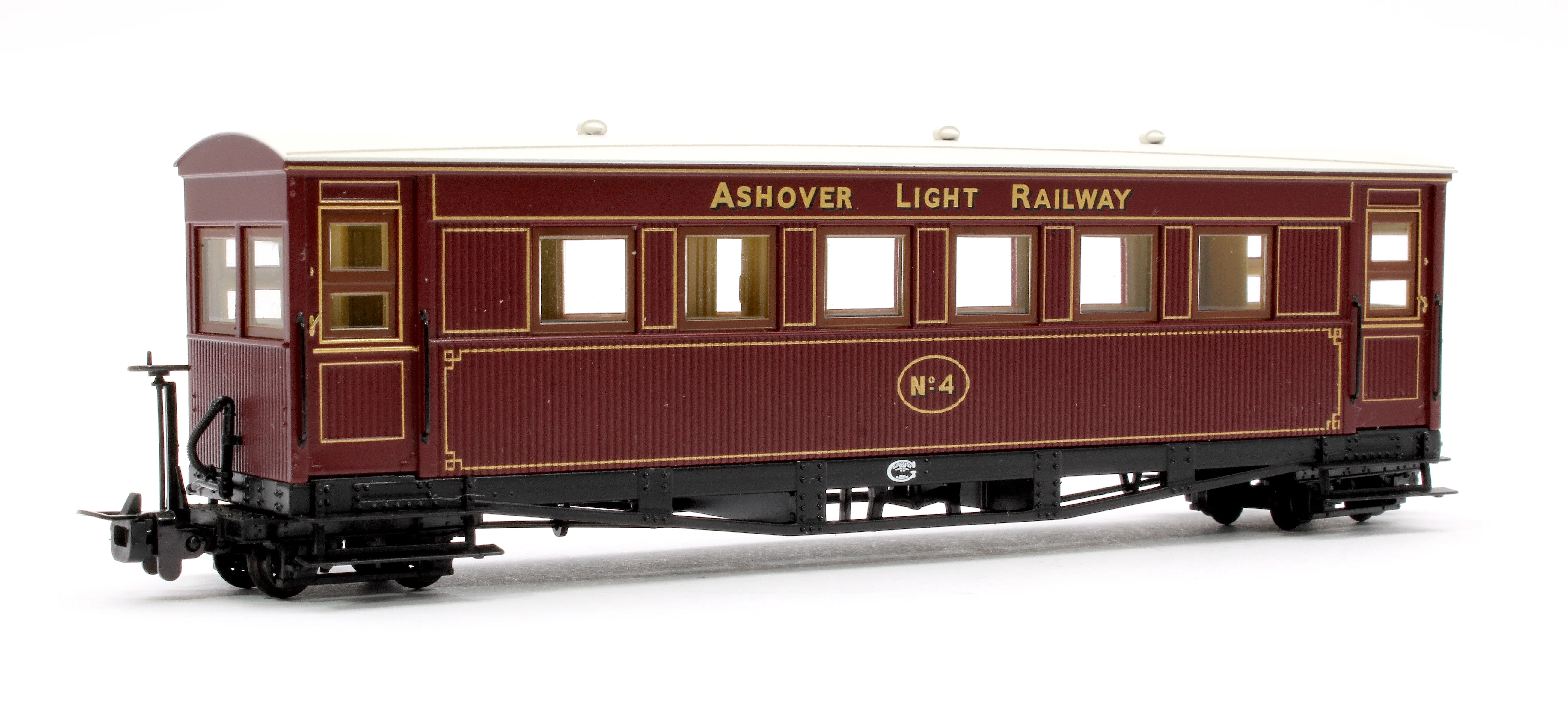 394-025A Gloucester Bogie Coach Ashover L.R. Crimson No.4 - Image 3