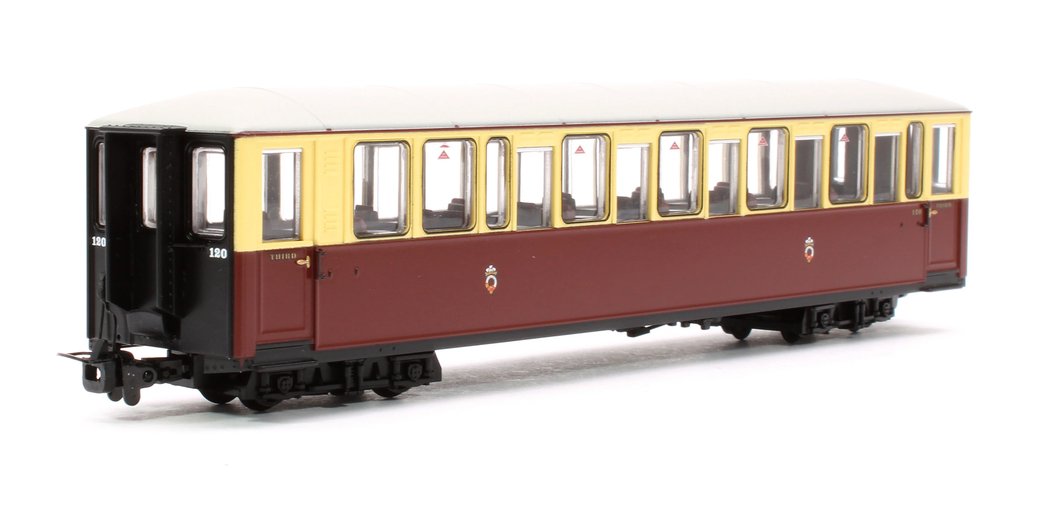 394-100A Ffestiniog Railway 'Tin Car' Saloon Third No. 120 FR Crimson & Cream - Image 3