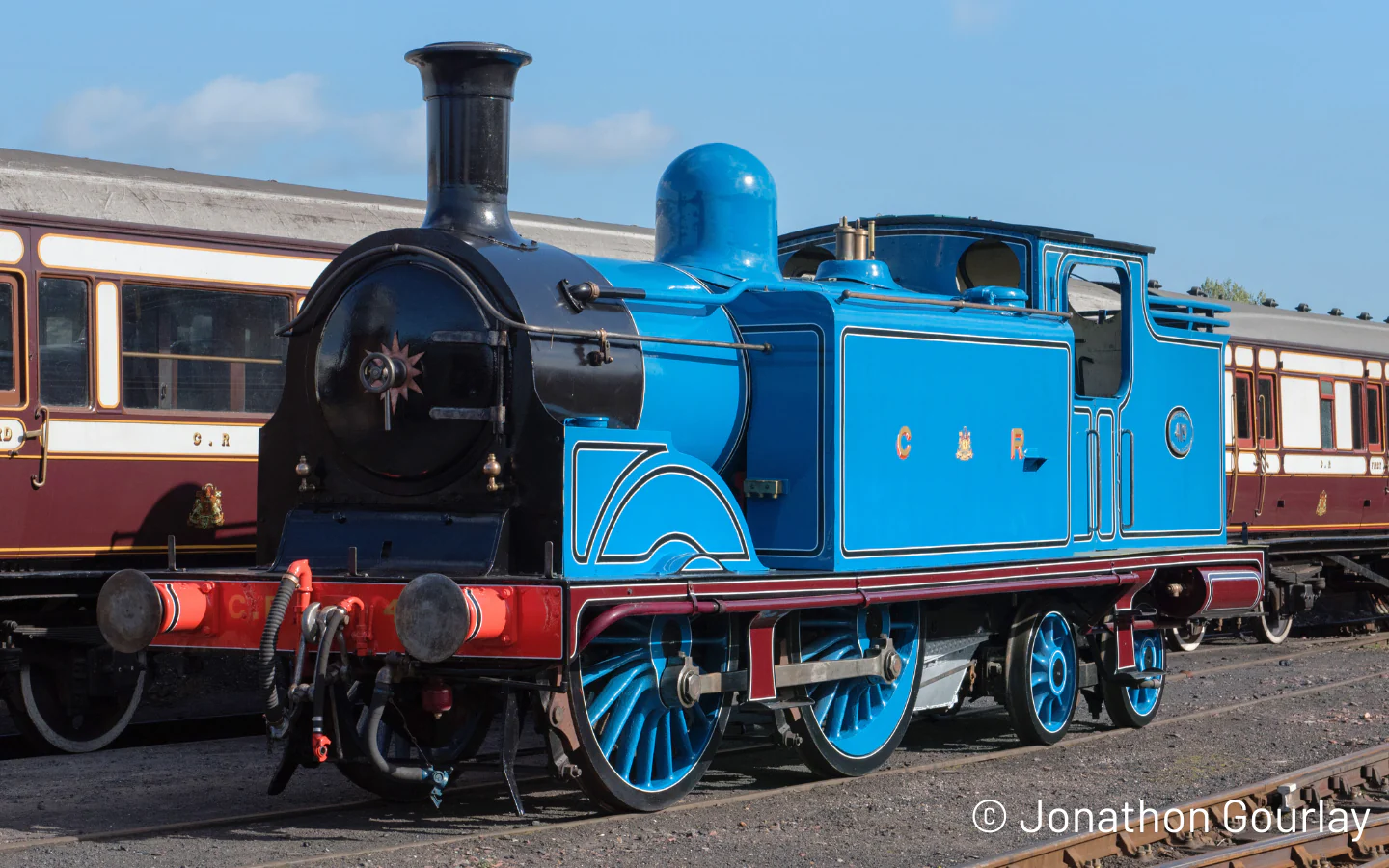 50-171ZSF Class 439 Caledonian 0-4-4T 419 CR Lined Light Blue (As Preserved) Steam Locomotive - DCC Sound