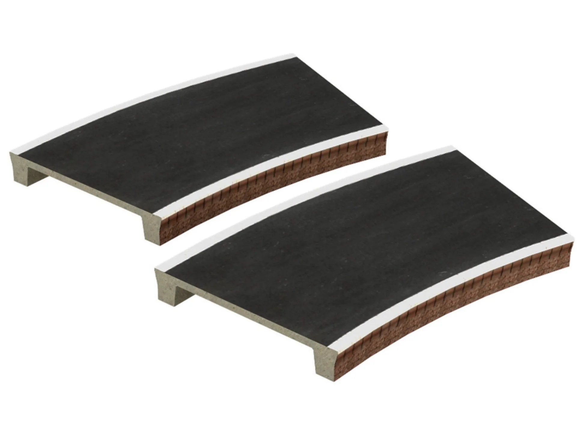 44-0007 Two Curved Platforms Radius 2