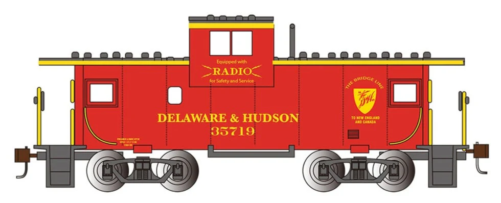 17708 36' Wide-Vision Caboose - Delaware & Hudson #35719