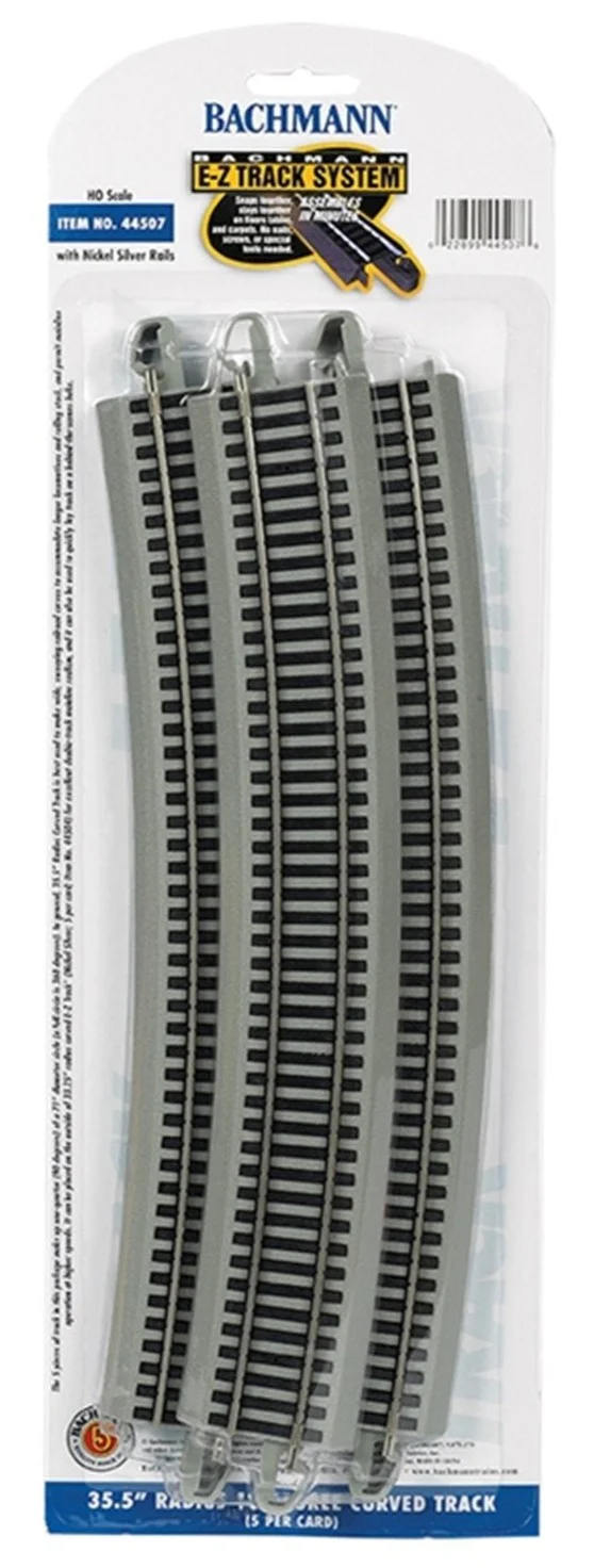 44507 35.5" Radius 18 Degree Curved Track (5/Card)