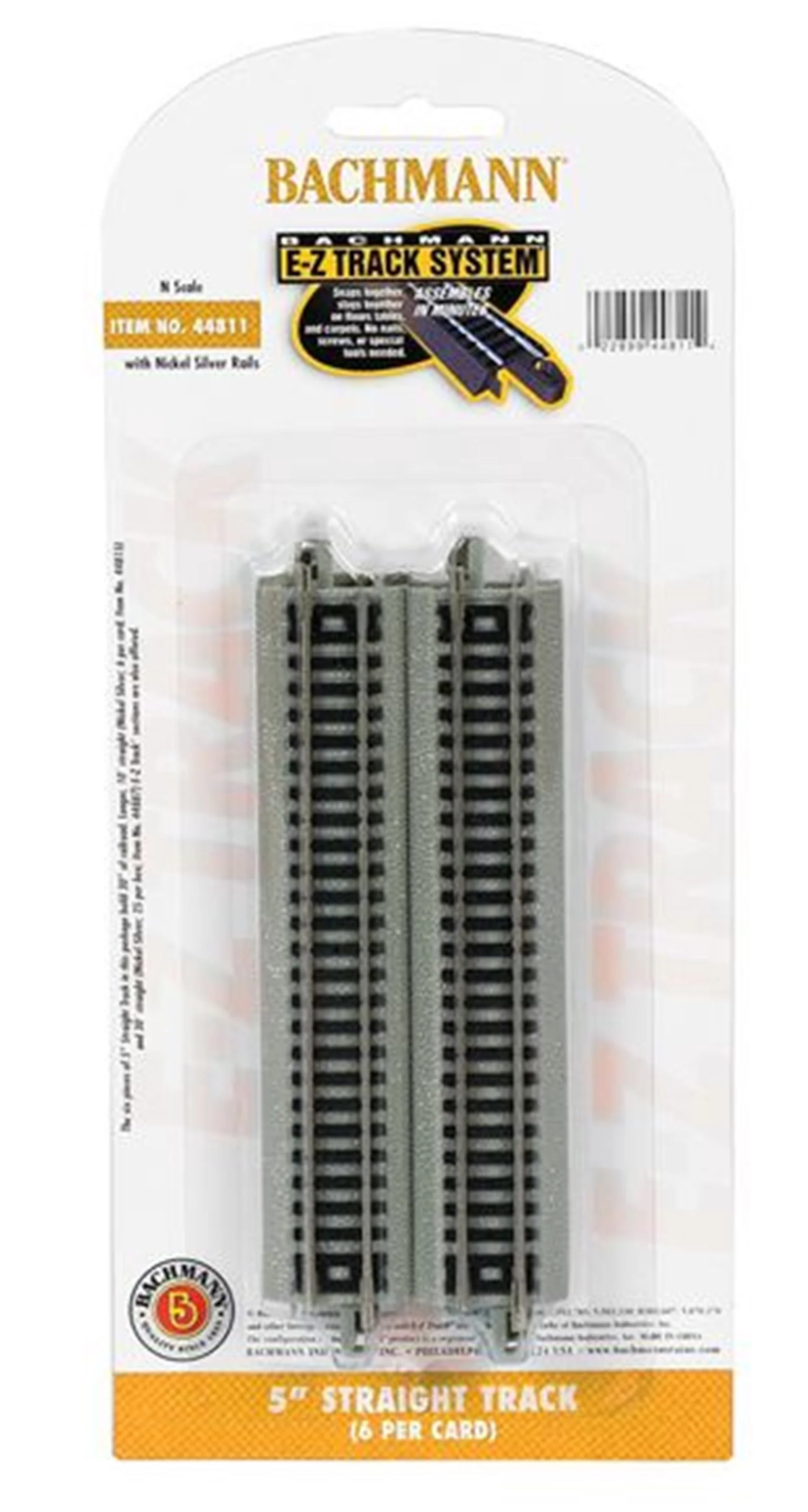44811 Bachmann E-Z Track 44811 5" Straight Track (6/Card)