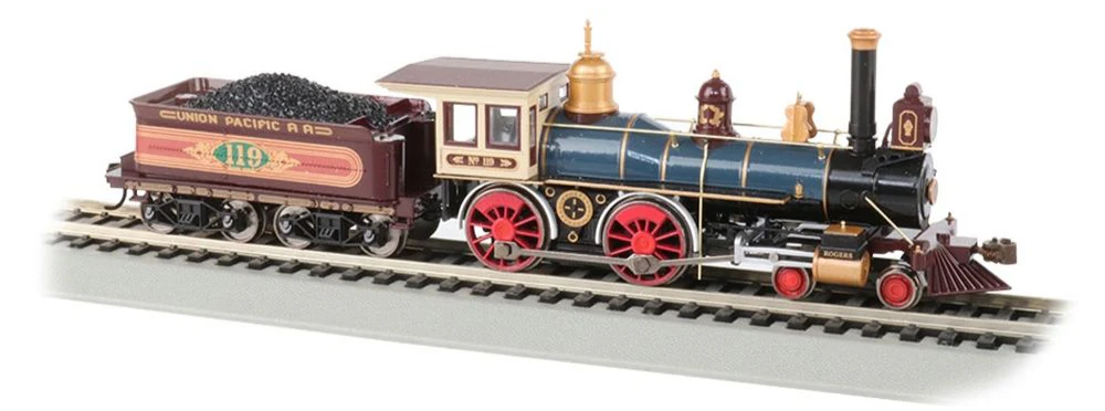 52707 4-4-0 American - Union Pacific #119 Steam Locomotive with Coal Load - DCC Sound