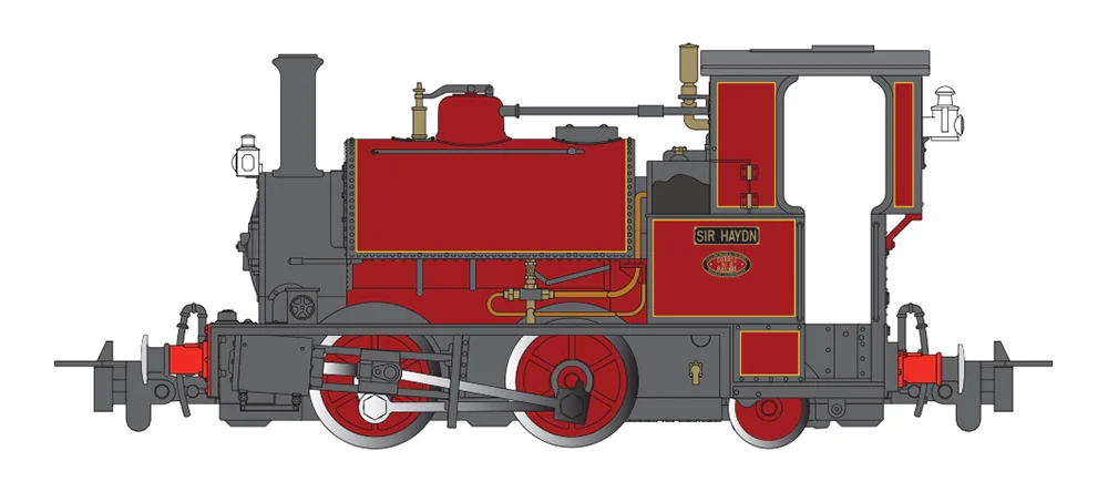 59105 Talyllyn / Corris Locomotive Hughes/Falcon 0-4-2St - Sir Haydn - Red
