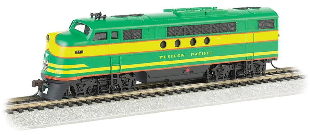68915 FT - Western Pacific (Green & Yellow) Diesel Locomotive - DCC Sound