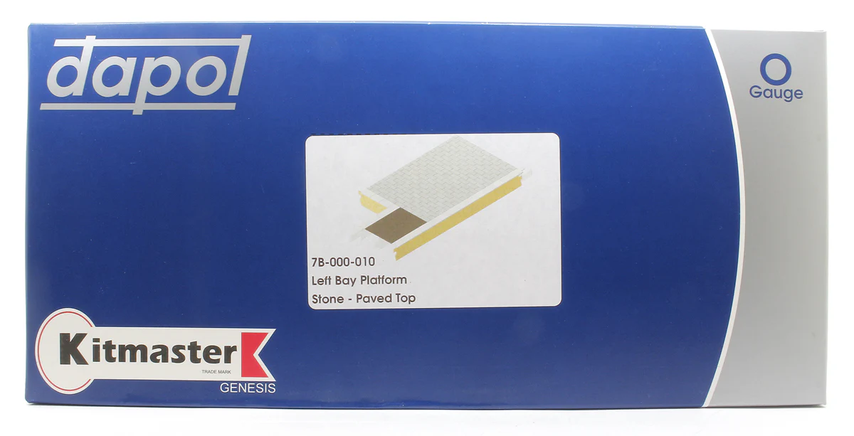 7B-000-010 Kitmaster Genesis - Bay Left Platform Stone Facing Tarmac/Paved Top