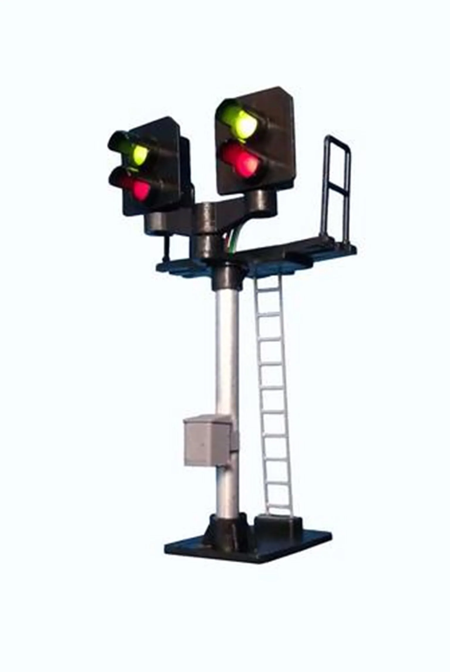 B362 2 Light Signal Red/Green Short Post T Junction Square Head