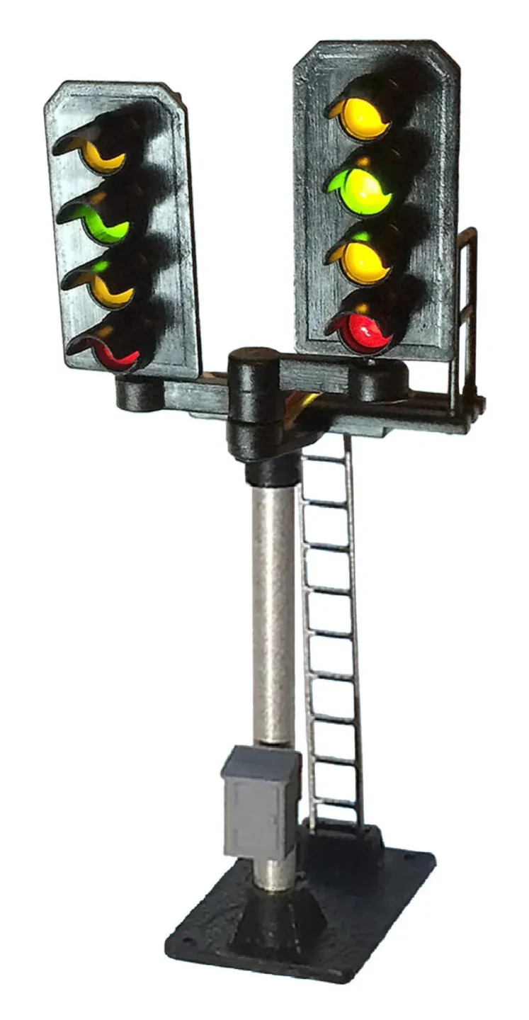 B706 4 Aspect (R/Y/G/Y) Platform Stepped T Junction Square Head Signal