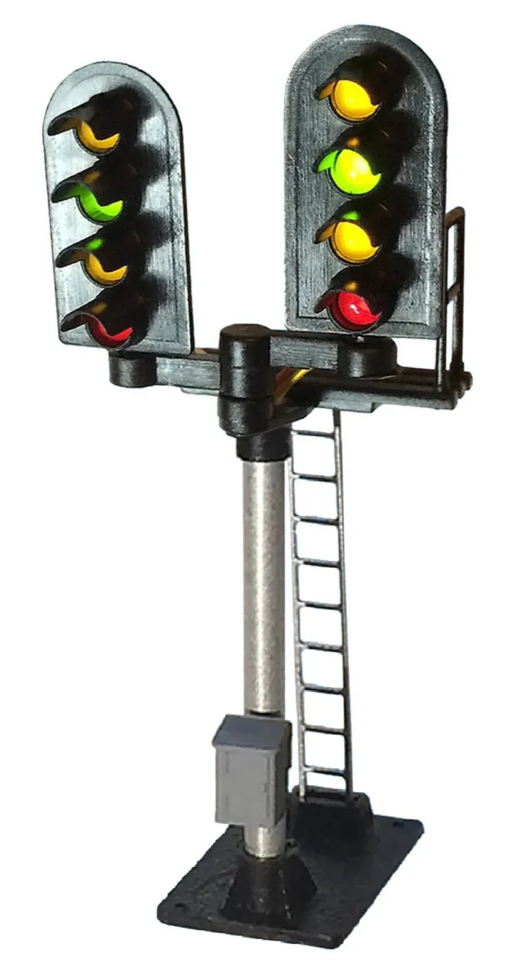 B707 4 Aspect (R/Y/G/Y) Platform Stepped T Junction Round Head Signal