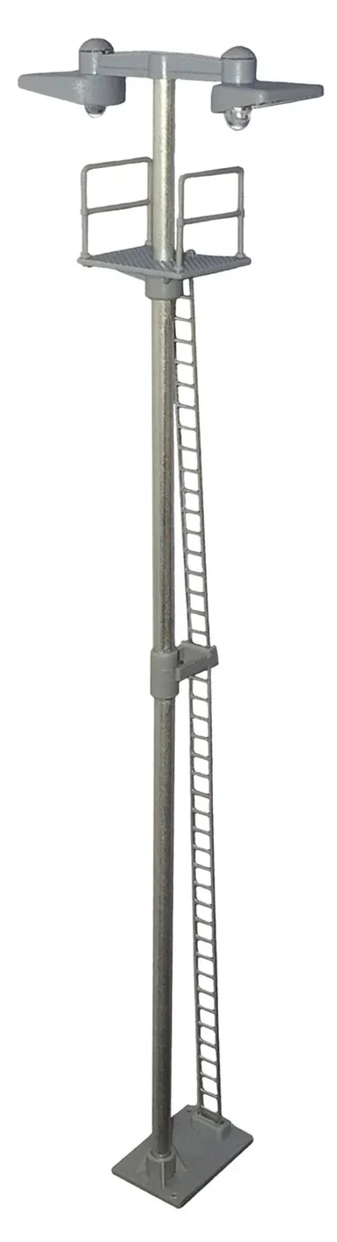 BL02S Dustpan Twin Head Tall Yard Lamp (Yellow Led) Silver Ladder