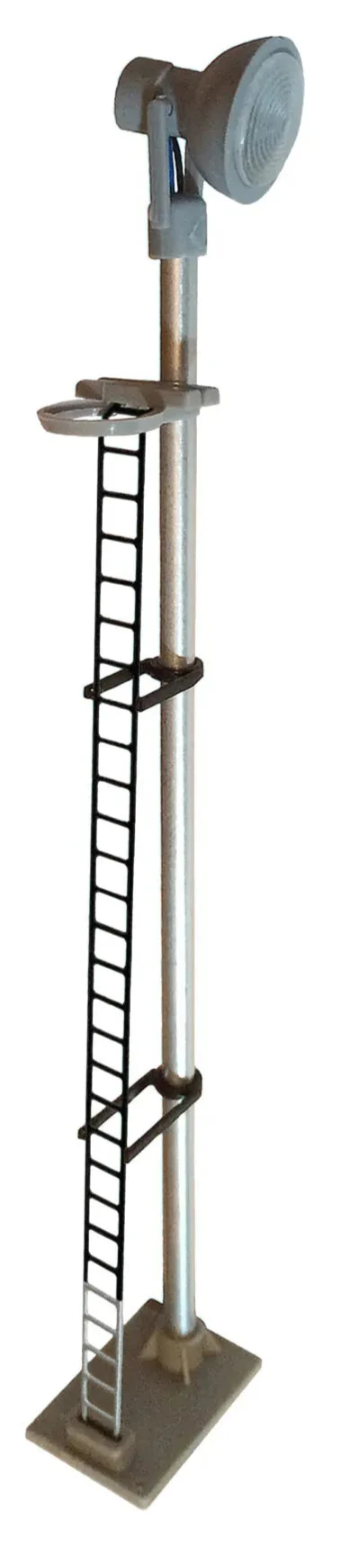 BL09B Single Spotlight Head Tall Yard Lamp (Black Ladder with White Base) White LED