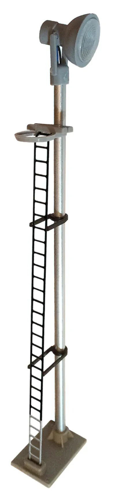BL10B Single Spotlight Head Tall Yard Lamp (Black Ladder with White Base) Yellow LED