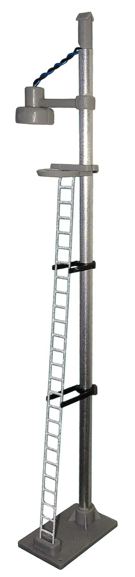 BL22S Single Bowl Head Tall Yard Lamp (Silver Ladder) Yellow LED
