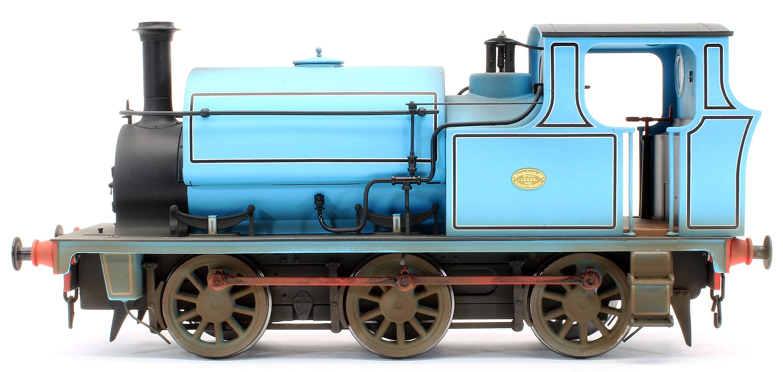 E85708MW Bespoke Weathered Hudswell Clarke 0-6-0 Tank Lined Blue Steam Locomotive - Medium Finish, Works Plates Added - Image 4