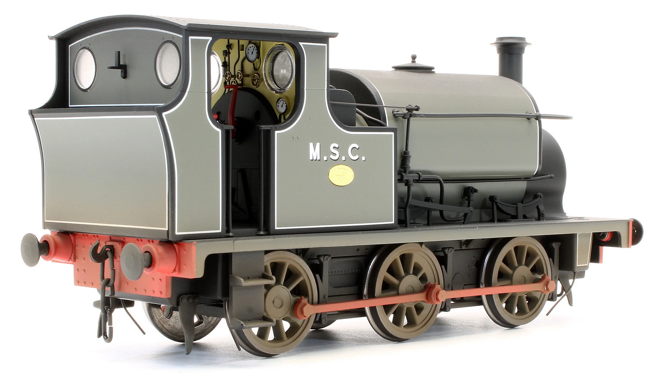 E85707LW Bespoke Weathered Hudswell Clarke 0-6-0 Tank MSC Lined Grey (78) Steam Locomotive - Light Finish, Works Plate Added - Image 2