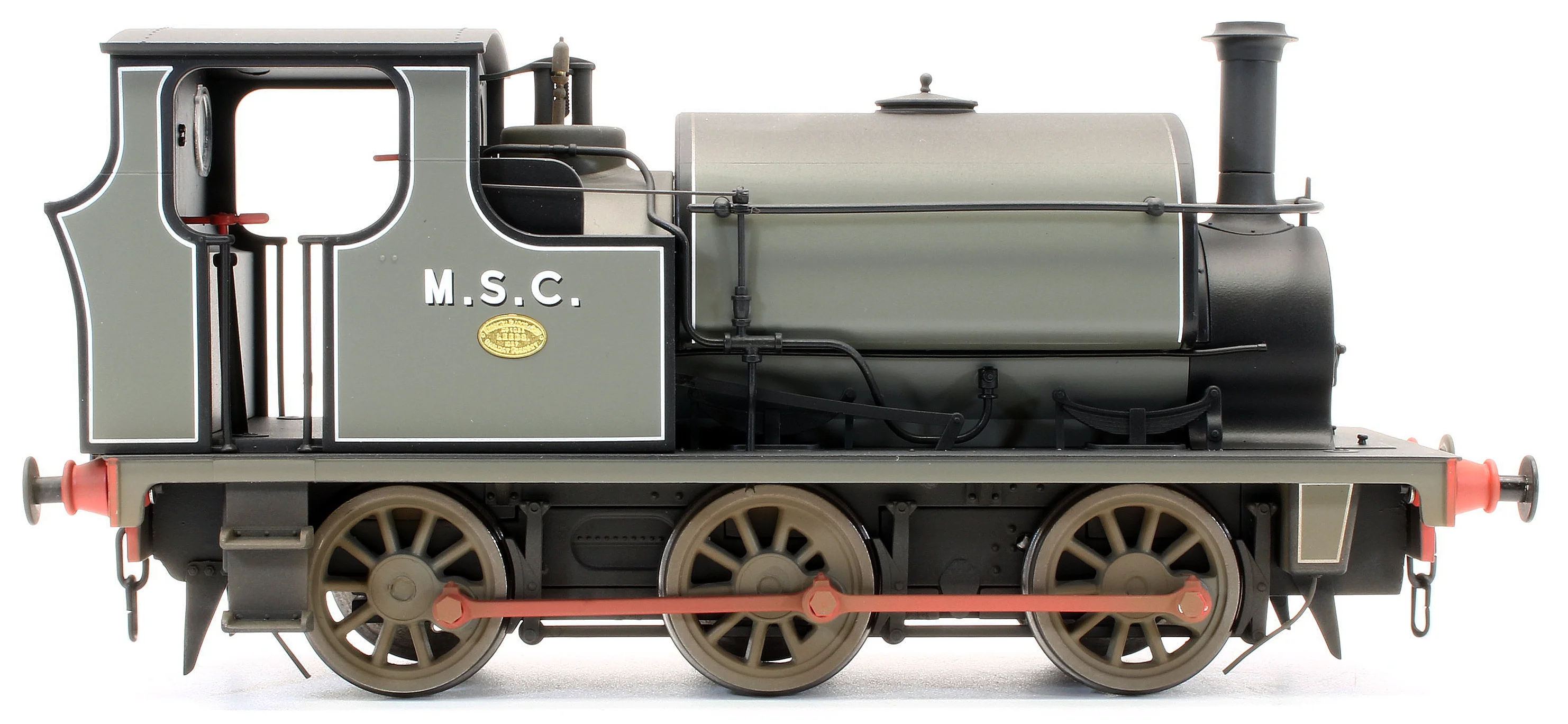 E85707LW Bespoke Weathered Hudswell Clarke 0-6-0 Tank MSC Lined Grey (78) Steam Locomotive - Light Finish, Works Plate Added - Image 4