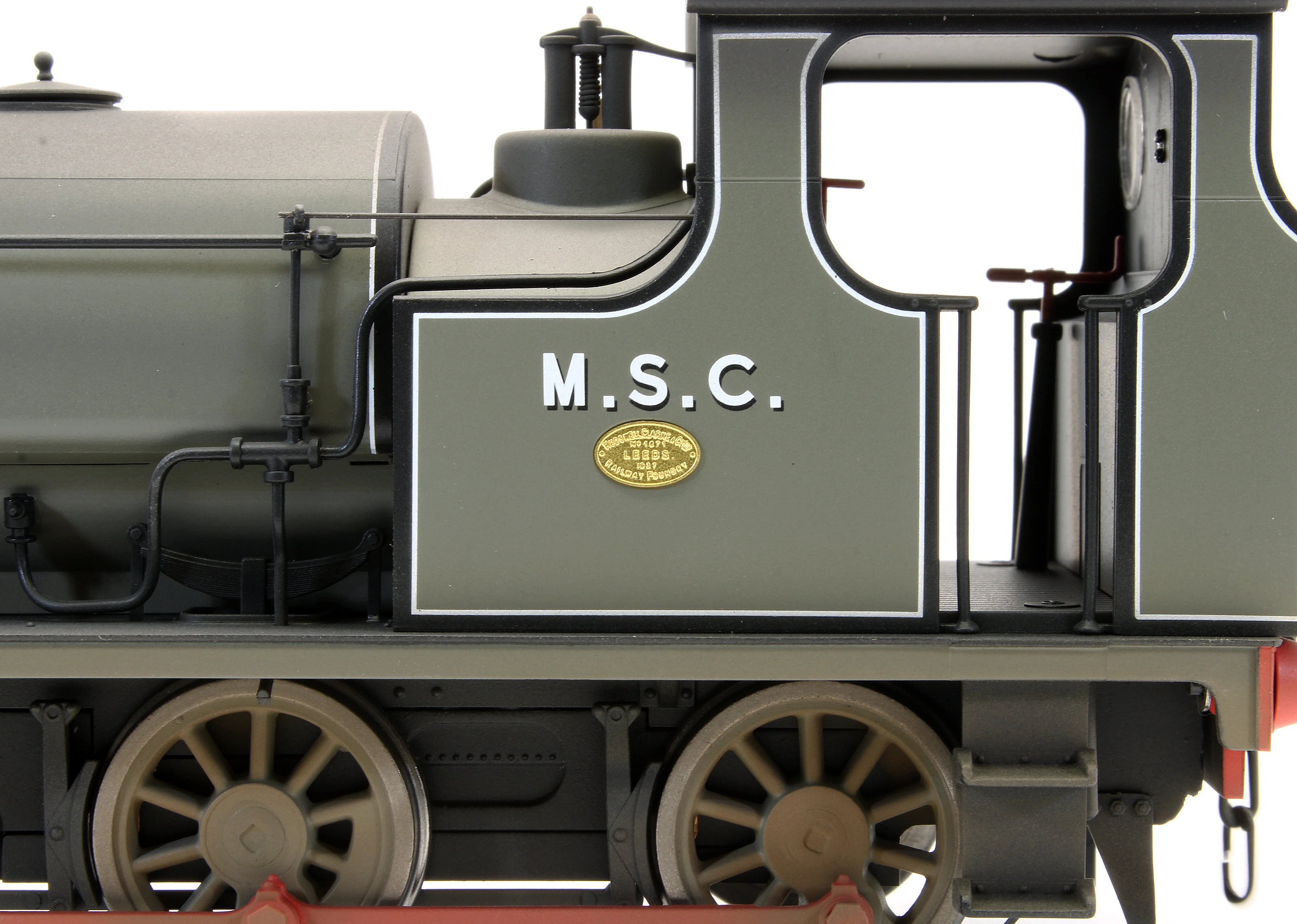 E85707LW Bespoke Weathered Hudswell Clarke 0-6-0 Tank MSC Lined Grey (78) Steam Locomotive - Light Finish, Works Plate Added - Image 5