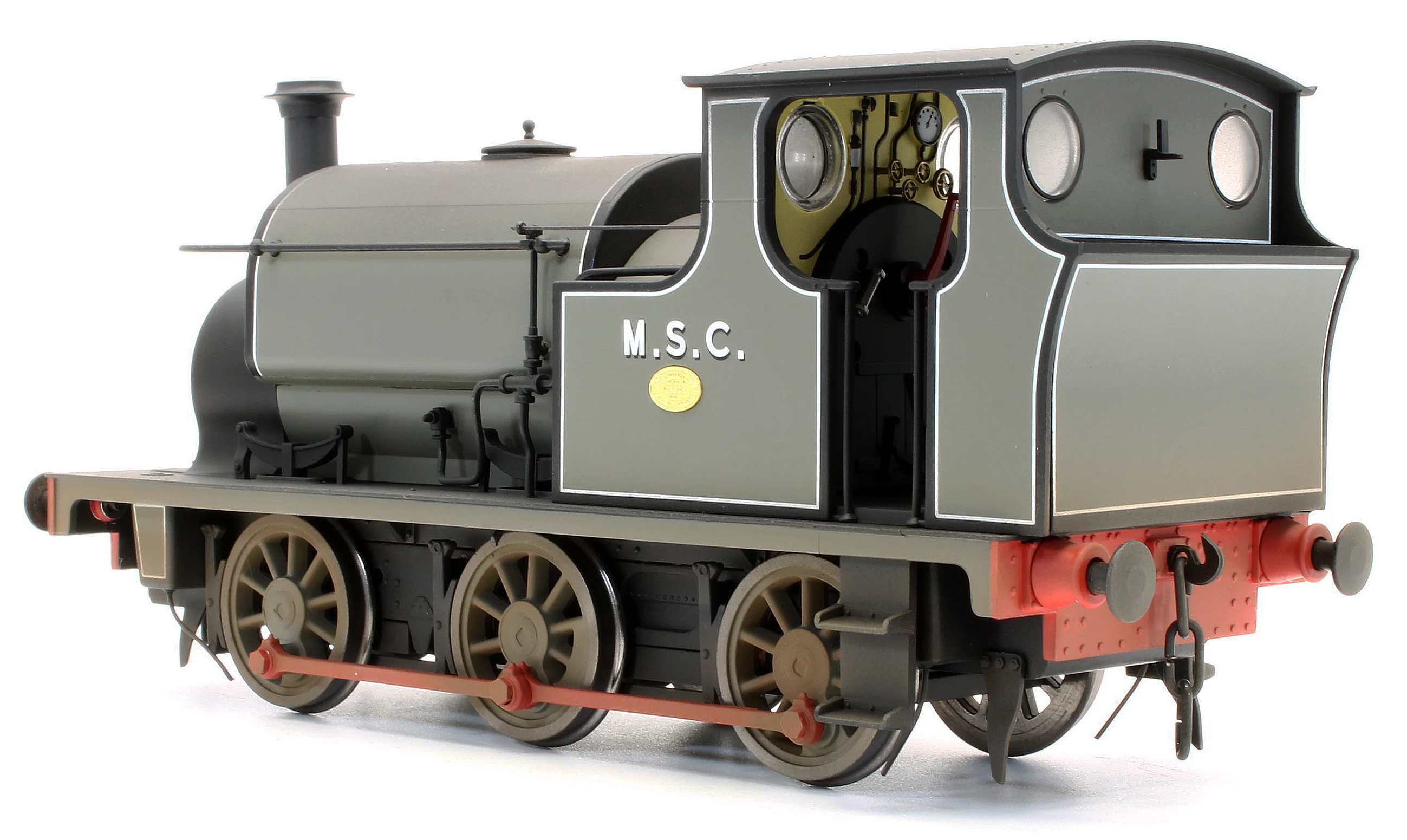 E85707LW Bespoke Weathered Hudswell Clarke 0-6-0 Tank MSC Lined Grey (78) Steam Locomotive - Light Finish, Works Plate Added - Image 6
