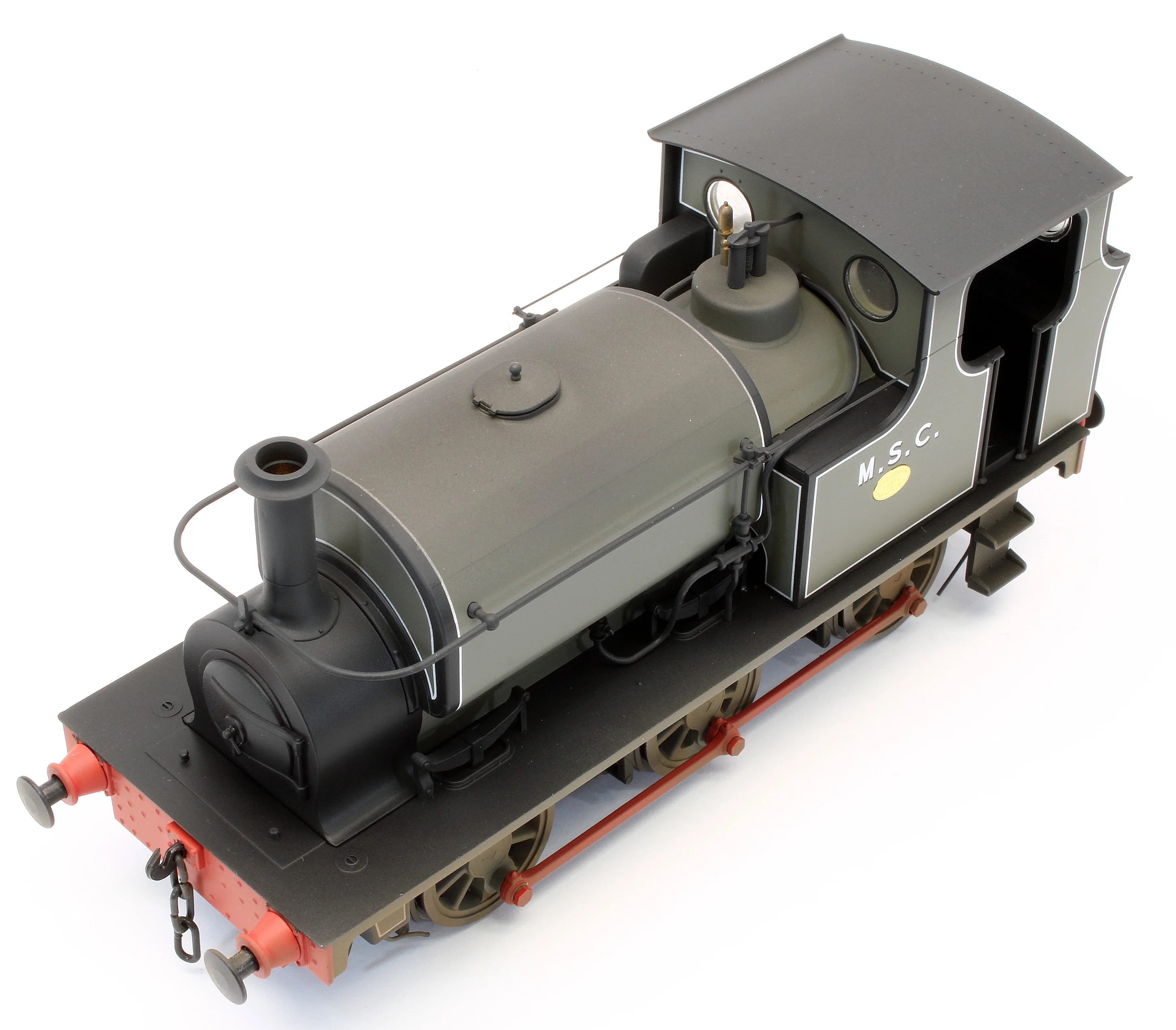 E85707LW Bespoke Weathered Hudswell Clarke 0-6-0 Tank MSC Lined Grey (78) Steam Locomotive - Light Finish, Works Plate Added - Image 7