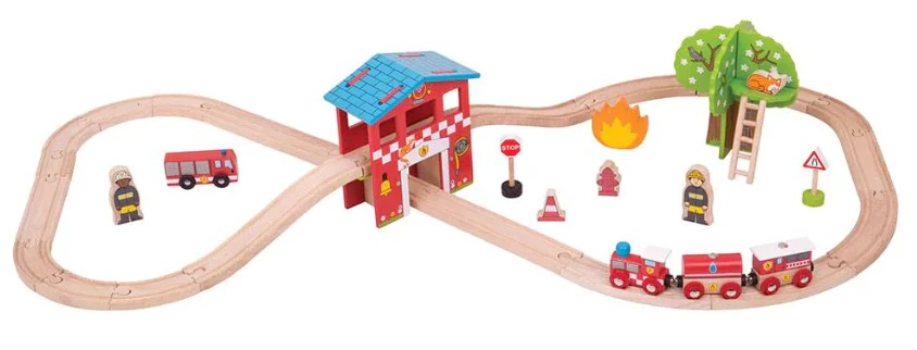 BJT037 Fire Station Train Set