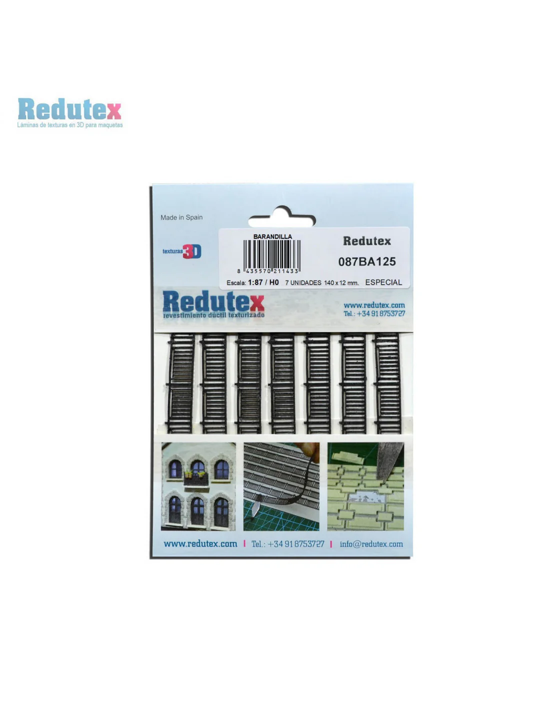 087BA125 Black Railings 1:87/HO 3D Modelling Sheet - Image 4