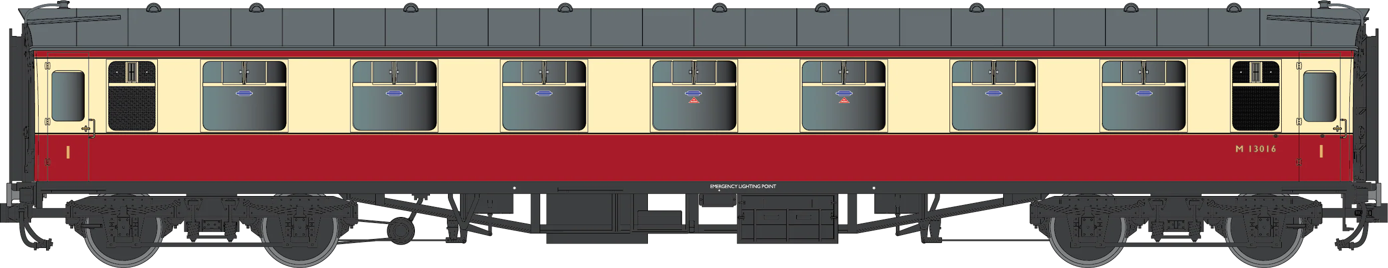 7P-002-150 BR Mk1 Crimson & Cream FK W13065 Western Region