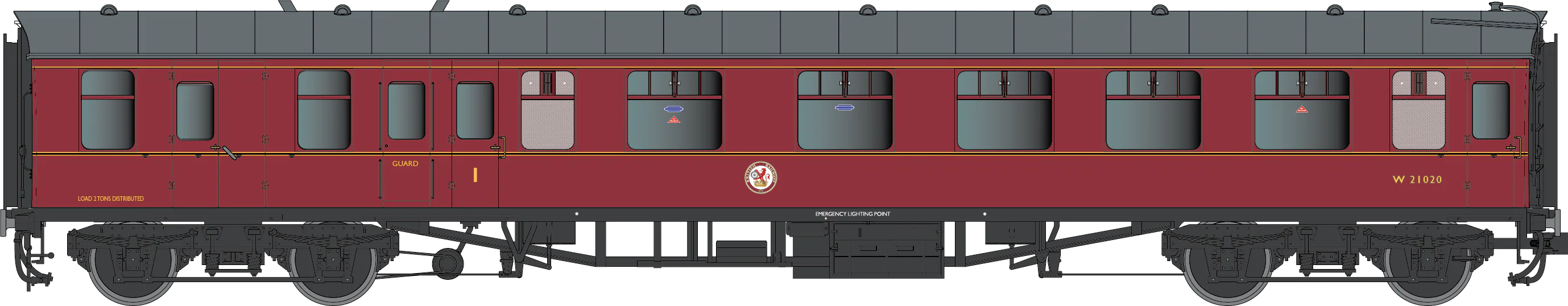 7P-002-001U BR Mk1 Maroon BCK Unnumbered