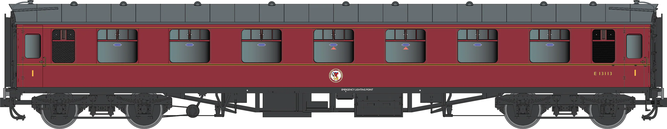 7P-002-052 BR Mk1 Maroon FK M13221 Midland Region