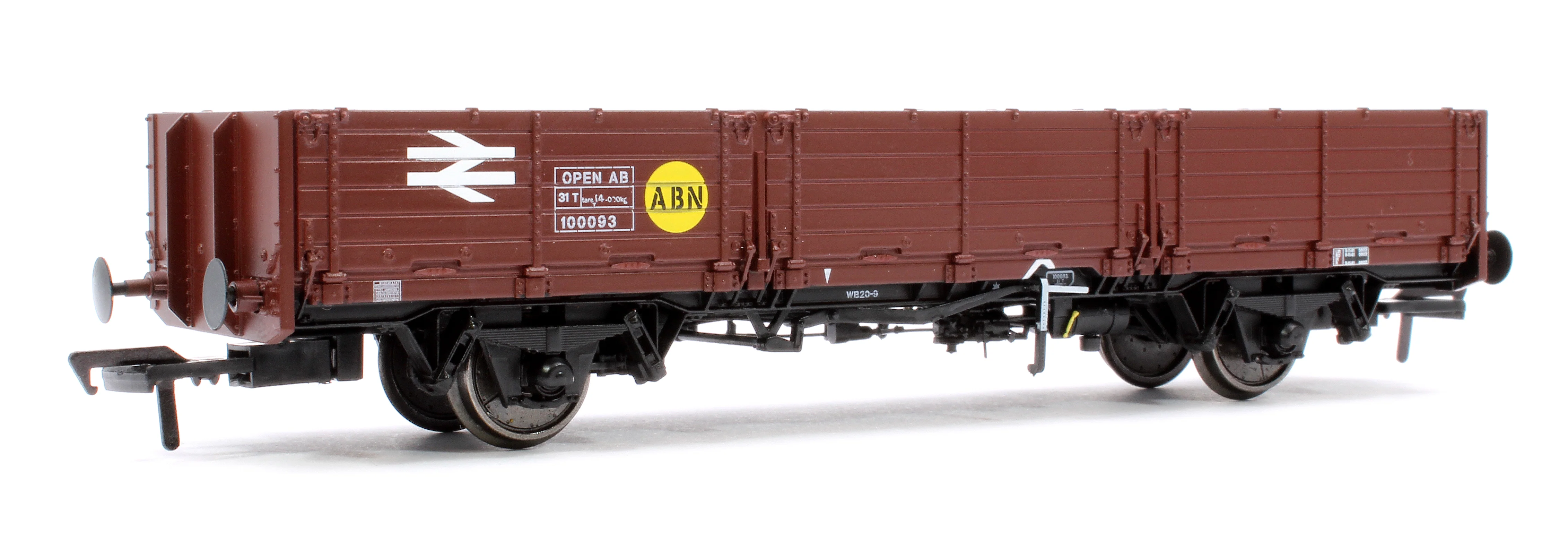 915001 BR ‘Open AB’ OAA Wagon No. 100093, BR bauxite, yellow ‘ABN’ spot - Image 3