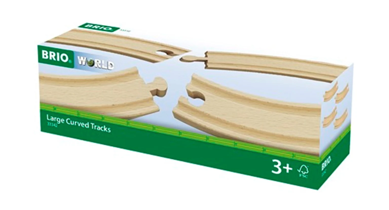 33342 BRIO WORLD - Large Curved Tracks for Railway - Image 2