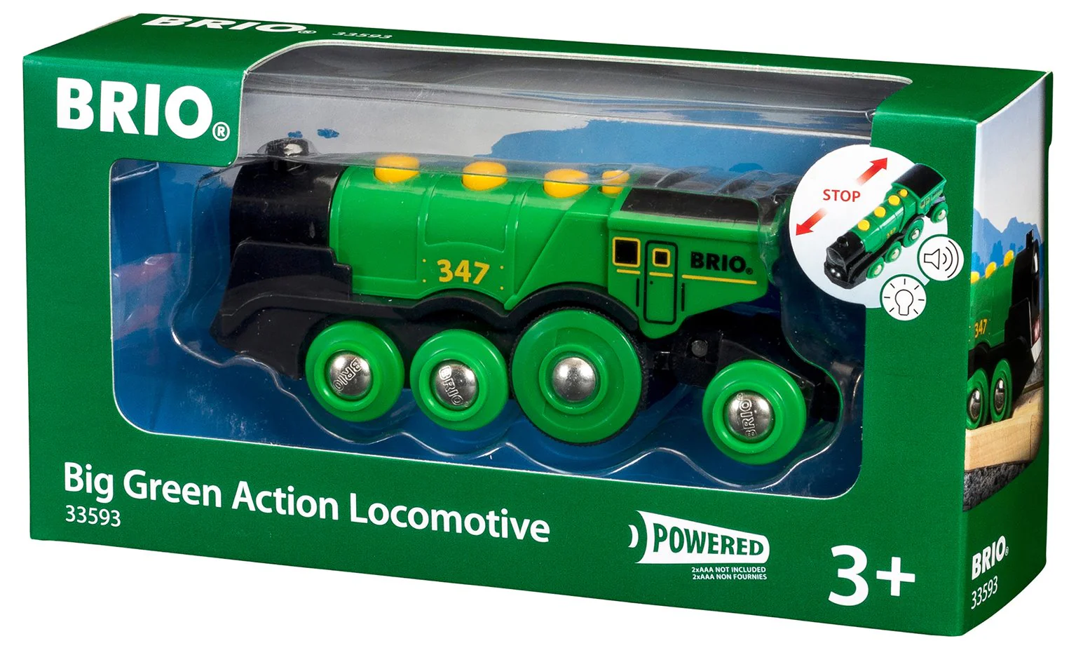 33593 BRIO World - Big Green Action Locomotive - Image 7