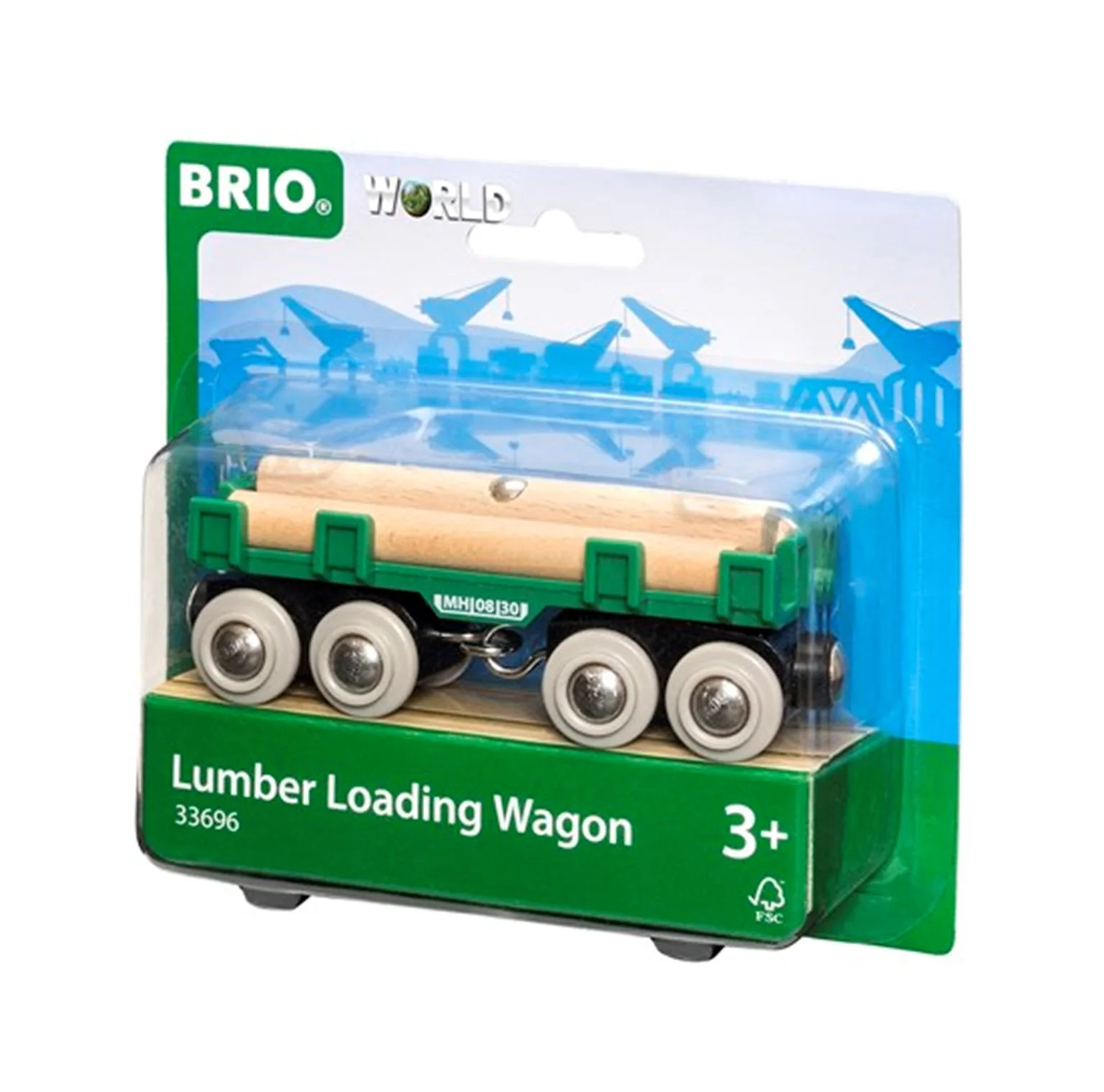 33696 BRIO WORLD - Lumber Loading Wagon - Image 3