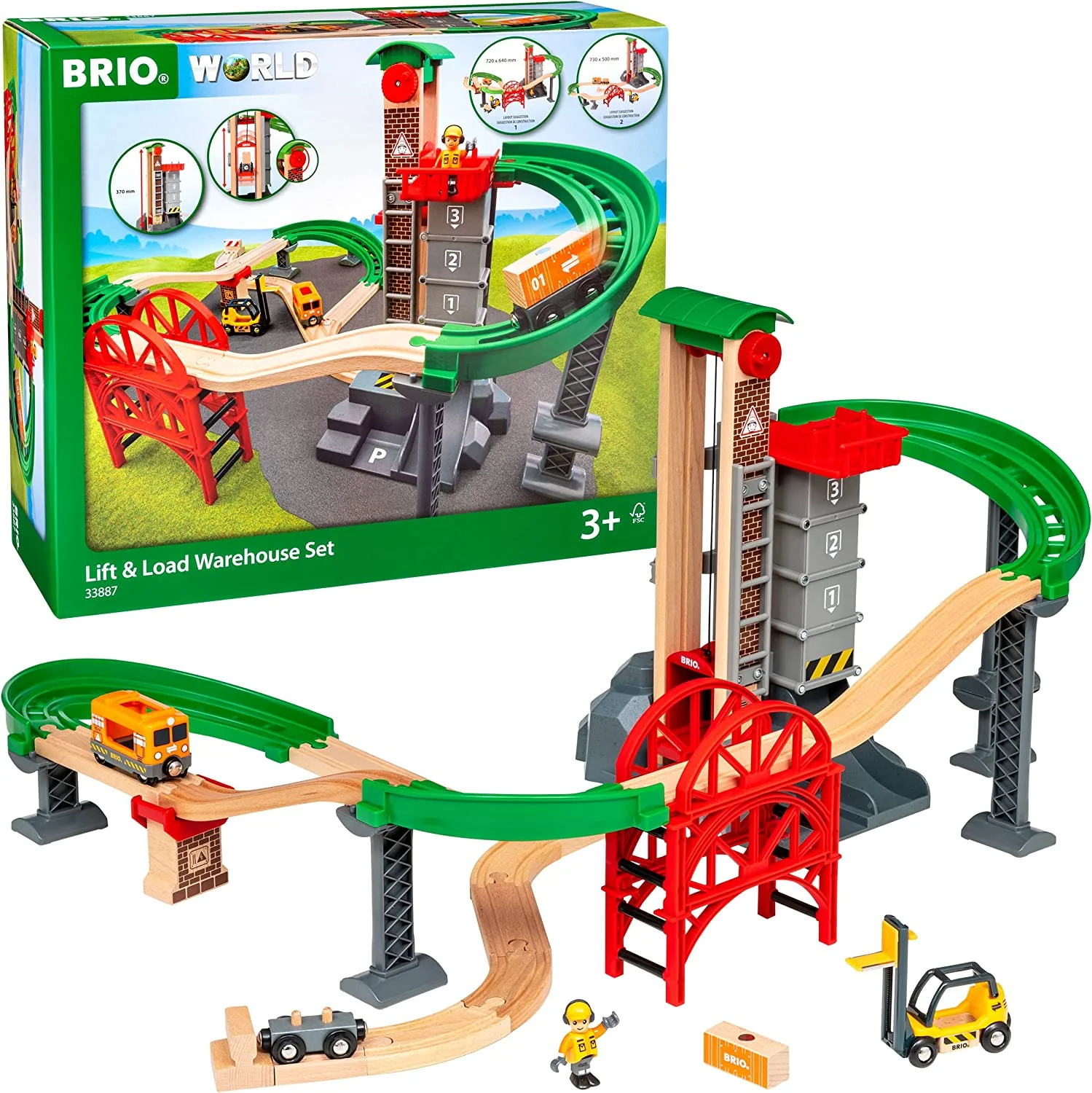 33887 BRIO World - Lift & Load Warehouse Set