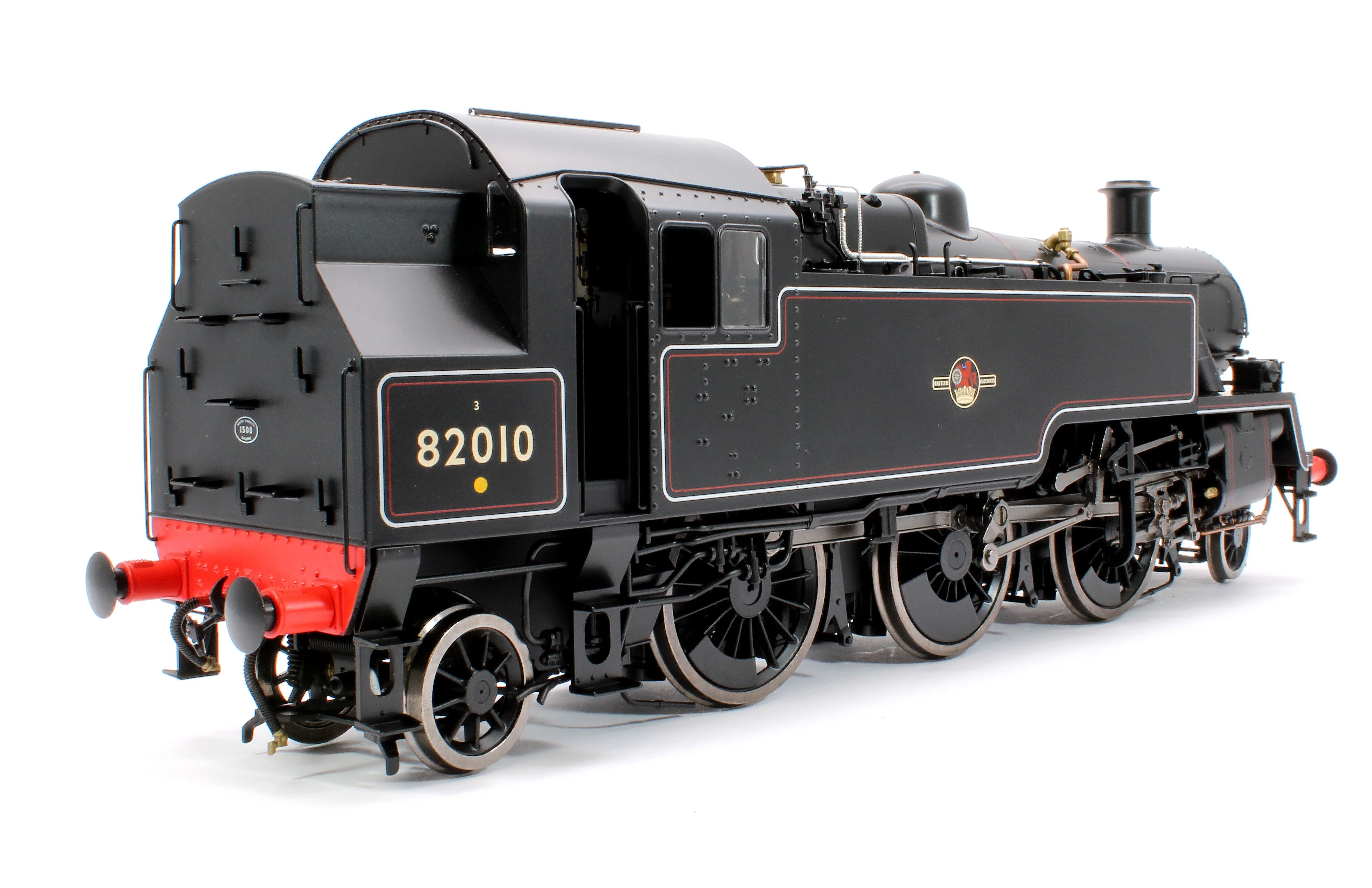 LHT-S-8201D British Railways Standard 3MT 2-6-2T Lined Black Late Crest 82010 - Steam Tank Locomotive - DCC Fitted - Image 3