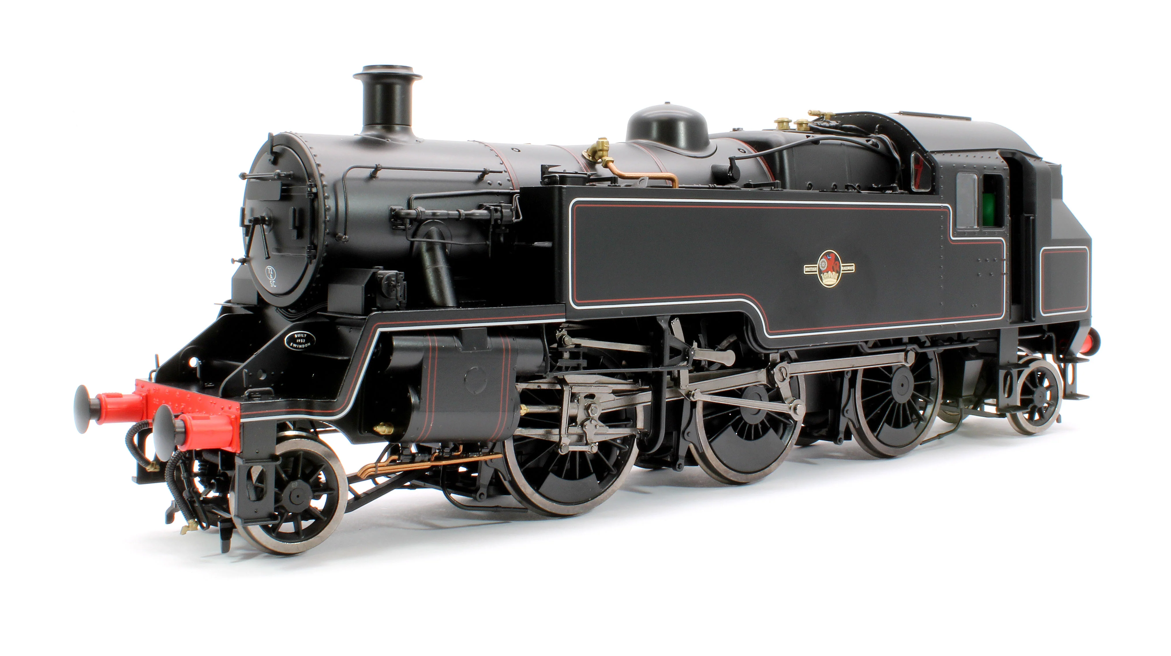 LHT-S-8201UD British Railways Standard 3MT 2-6-2T Lined Black Late Crest Unnumbered - Steam Tank Locomotive - DCC Fitted