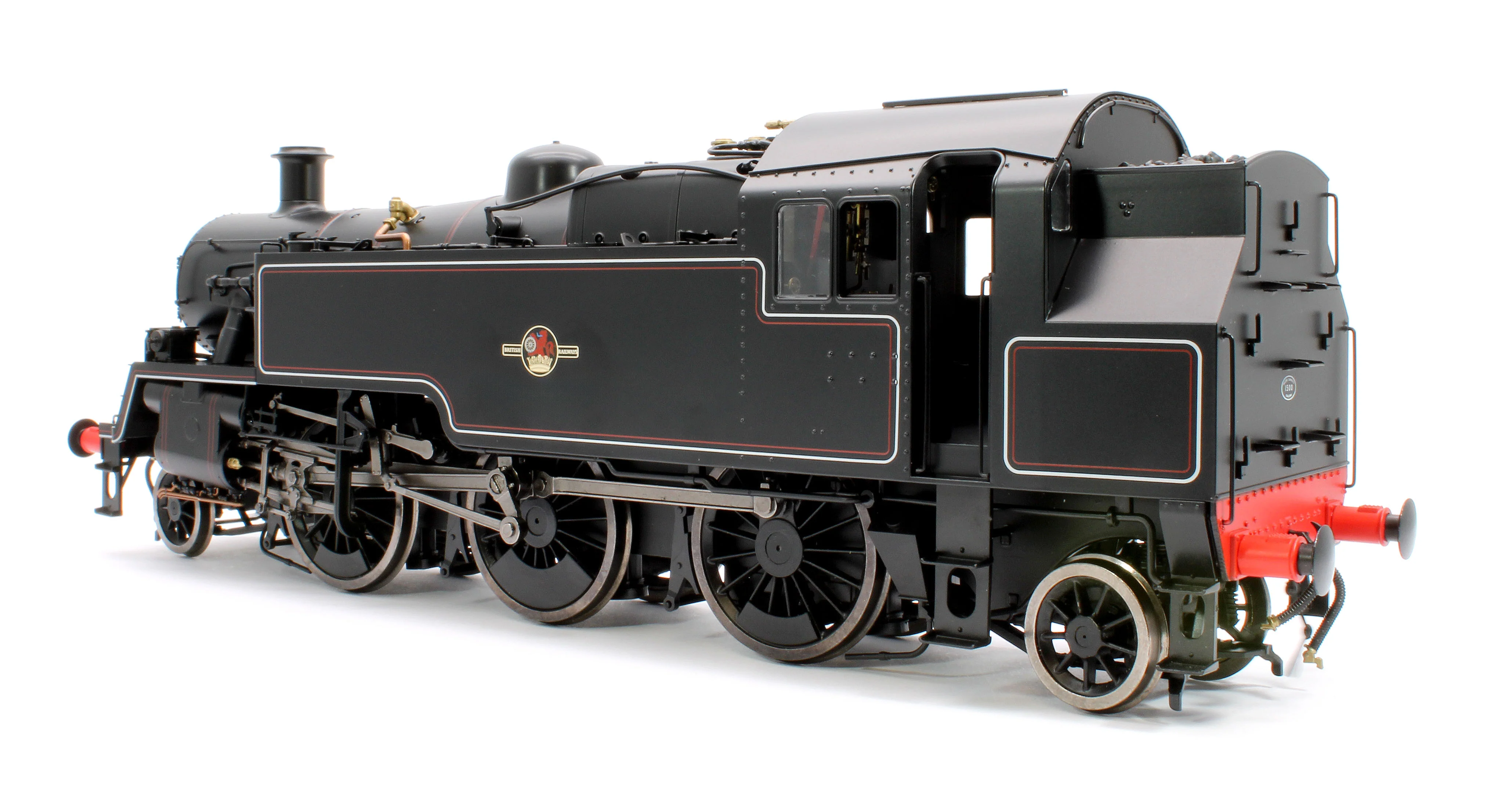 LHT-S-8201UD British Railways Standard 3MT 2-6-2T Lined Black Late Crest Unnumbered - Steam Tank Locomotive - DCC Fitted - Image 3